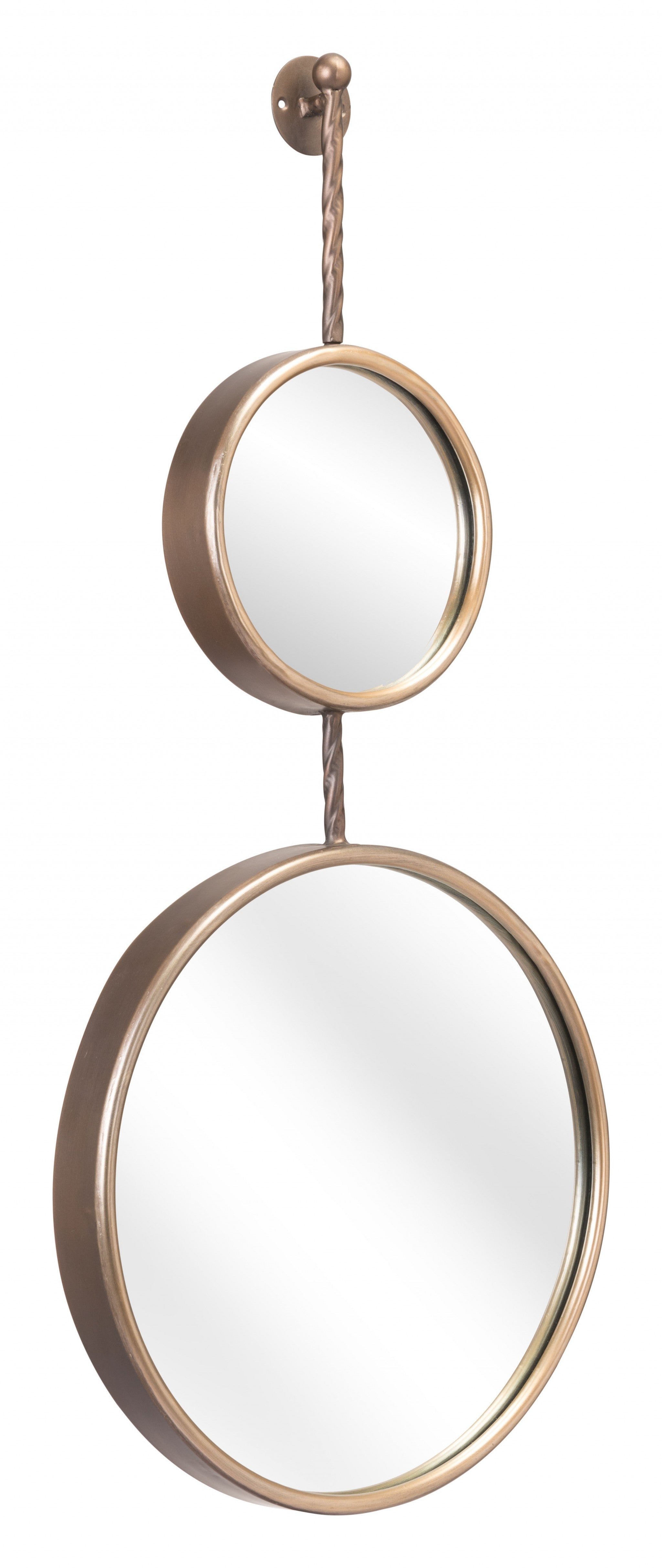 Gold Modern Hanging Wall Mirror Duo | 16