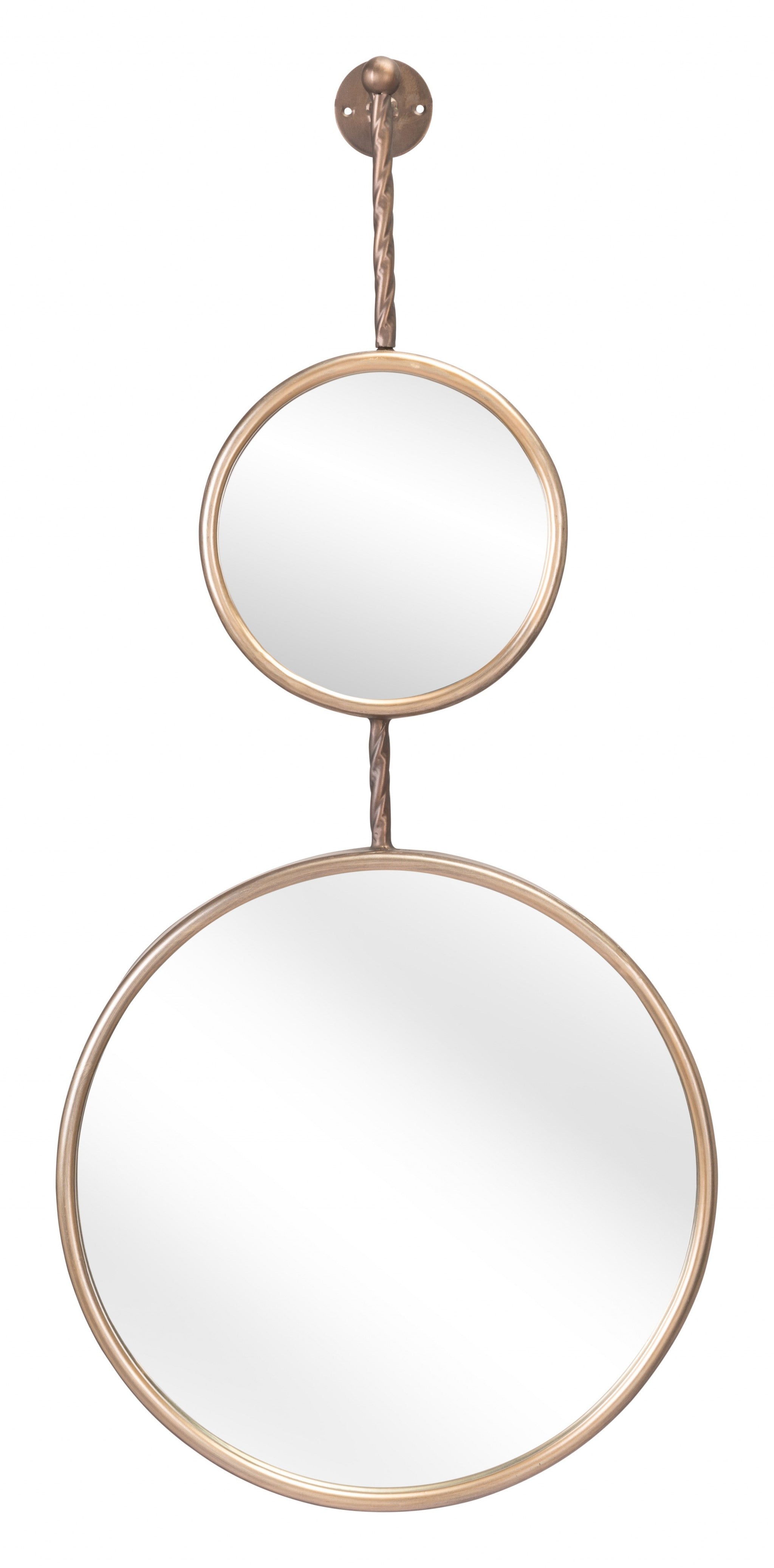 Gold Modern Hanging Wall Mirror Duo | 16