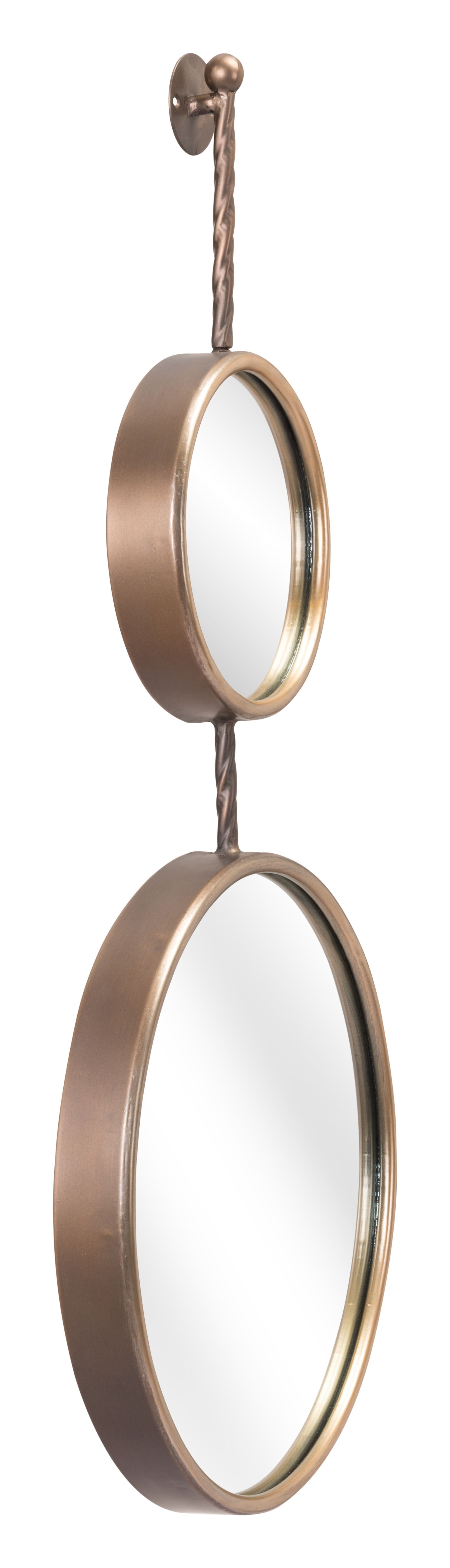 Gold Modern Hanging Wall Mirror Duo | 16