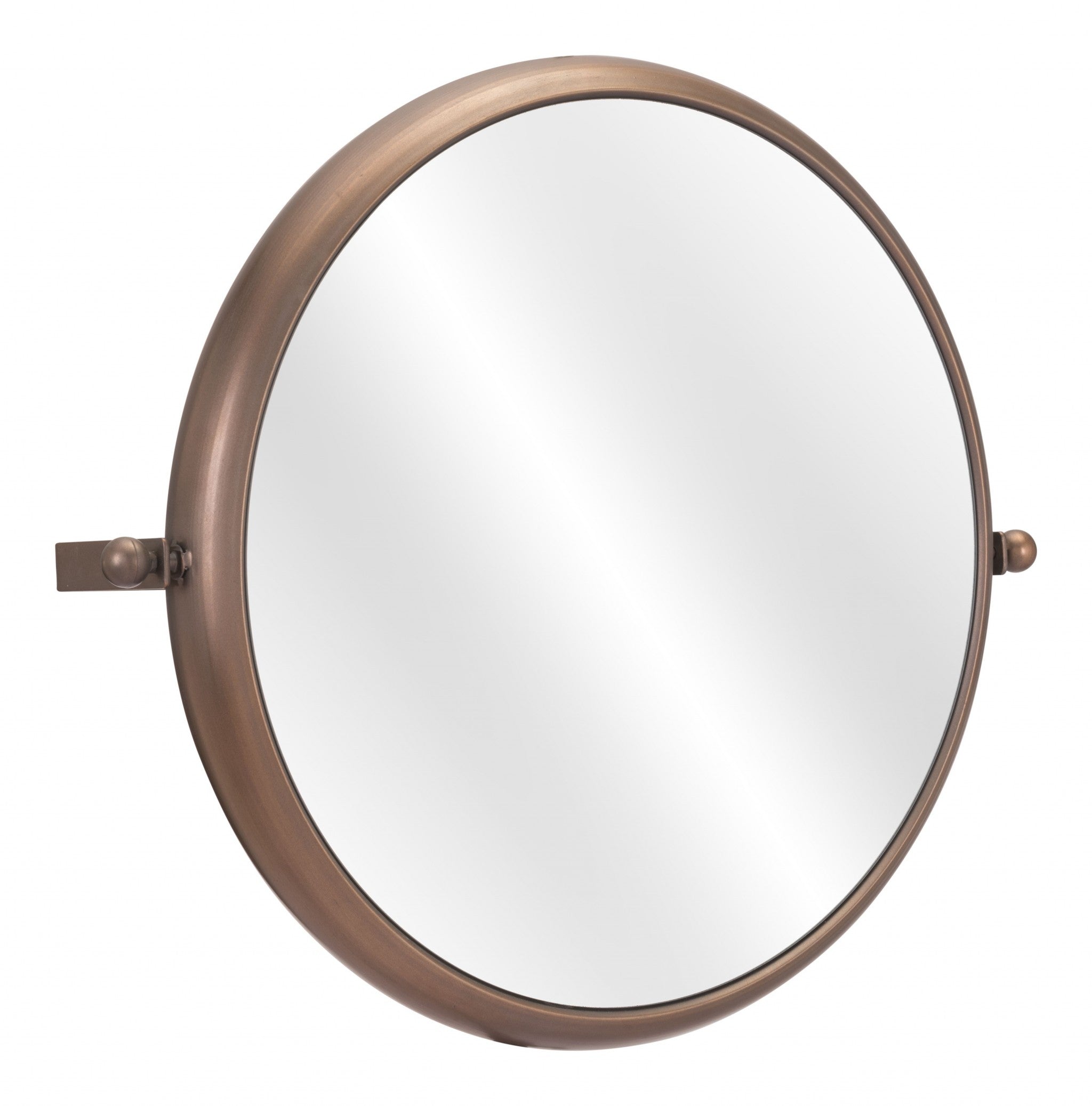 Industrial Gold Round Wall Mirror | 20