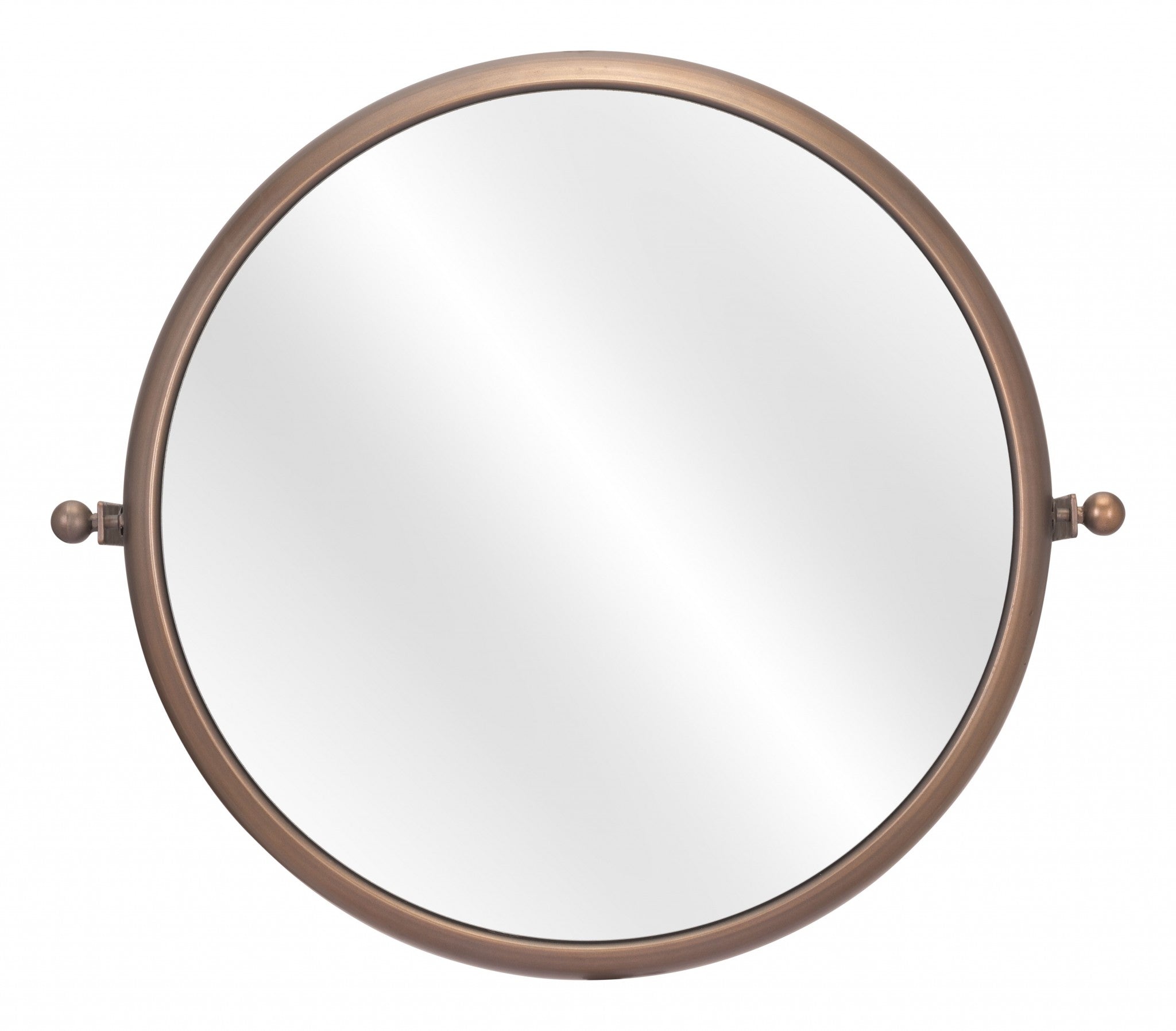 Industrial Gold Round Wall Mirror | 20