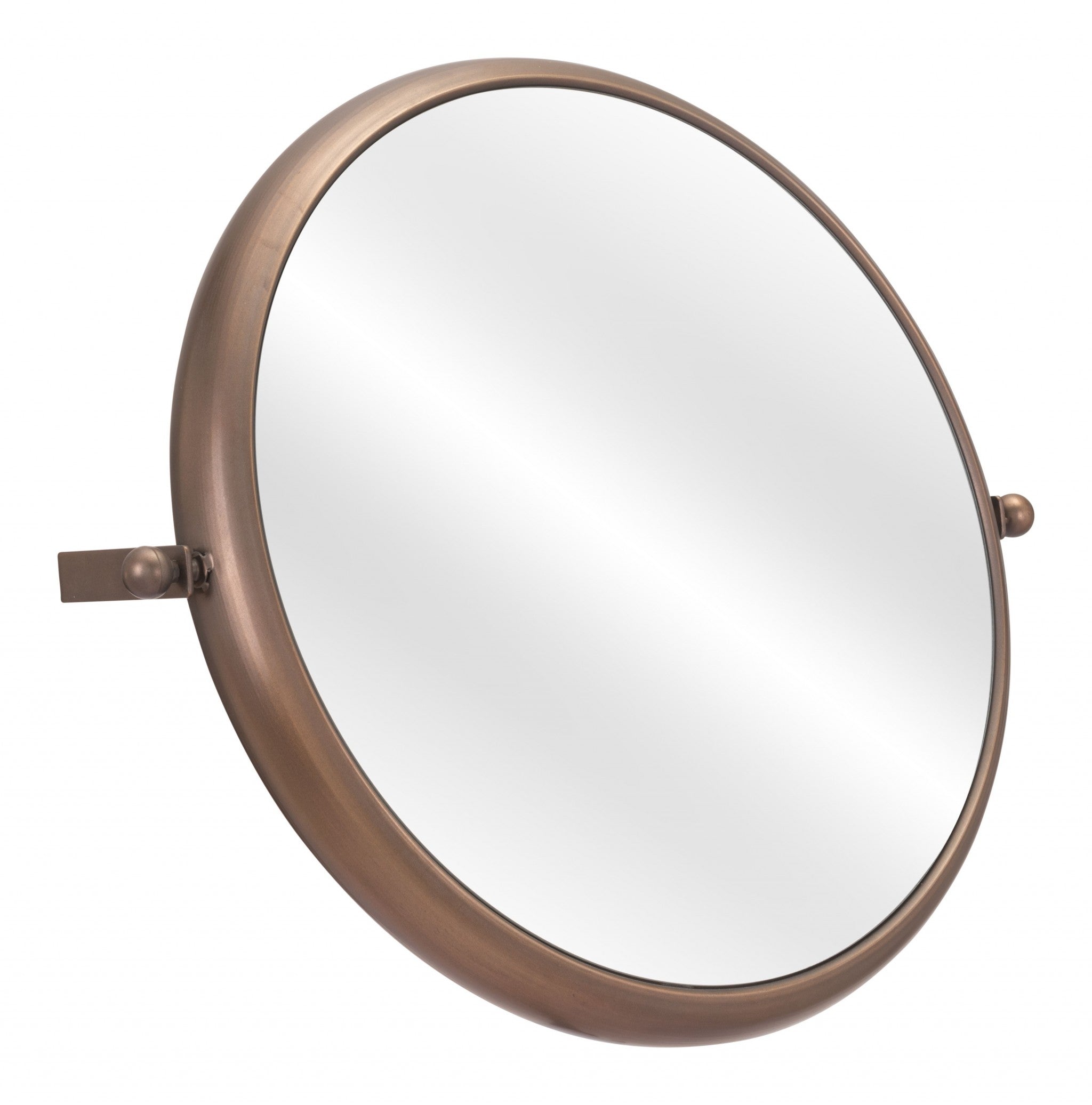 Industrial Gold Round Wall Mirror | 20