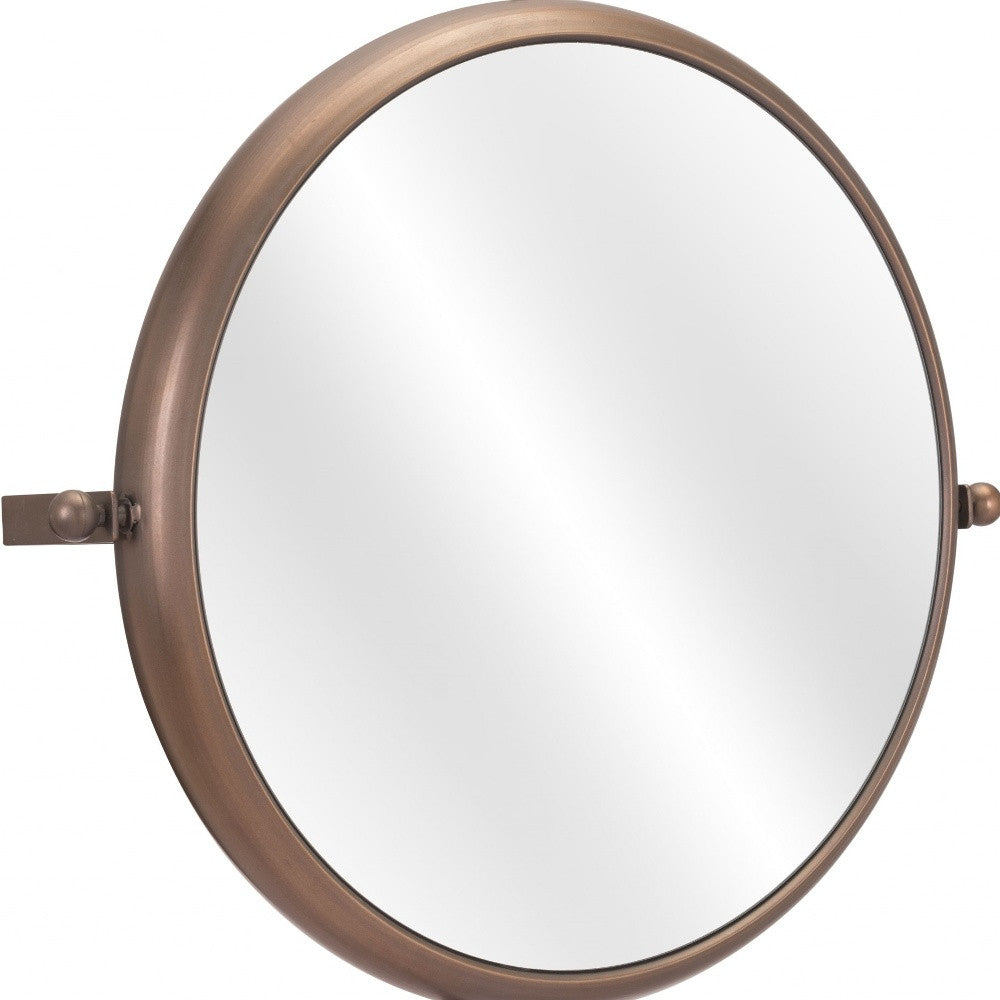 Industrial Gold Round Wall Mirror | 20