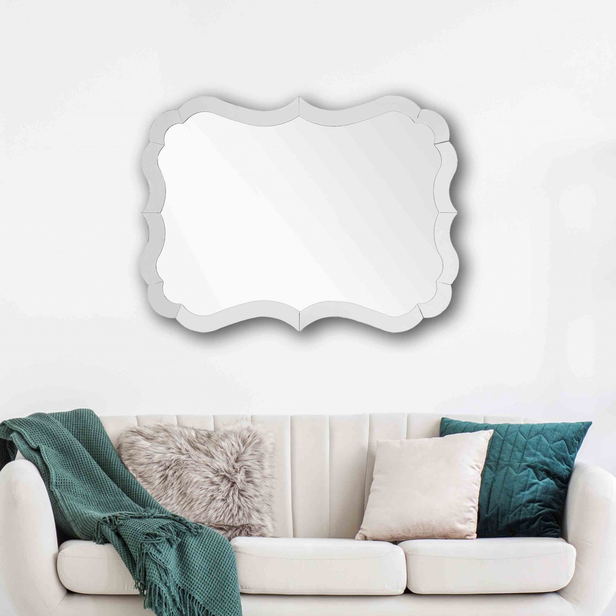 Clear Novelty Accent Glass Wall Mirror | 23.5