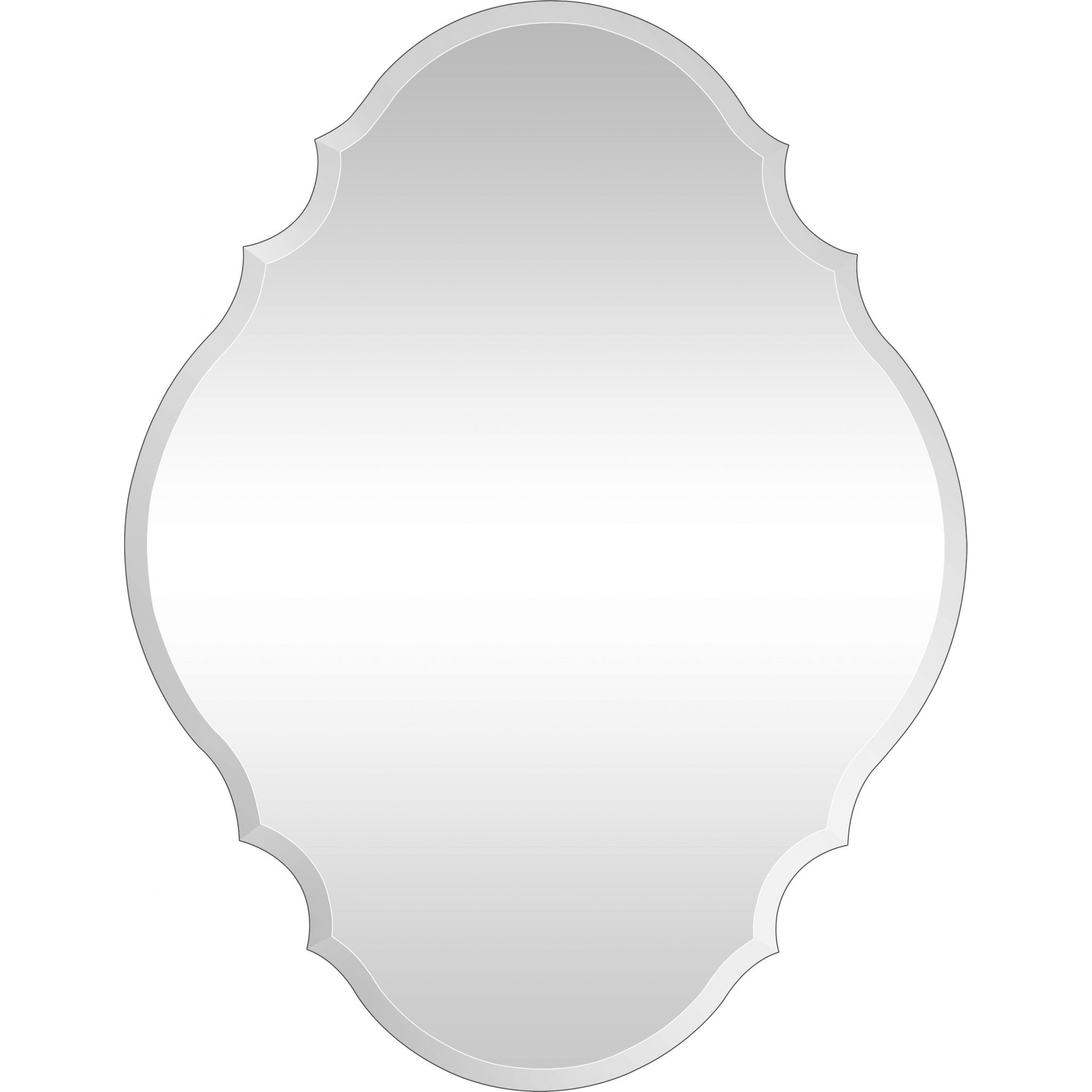 Silver Novelty Accent Glass Wall Mirror | 23.5