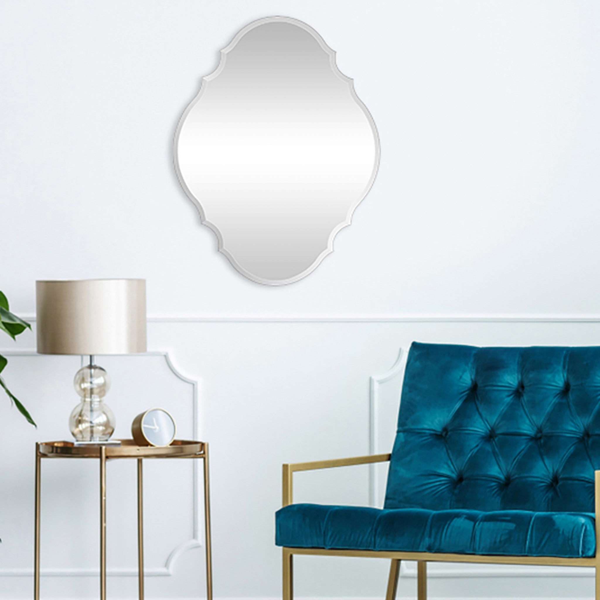 Silver Novelty Accent Glass Wall Mirror | 23.5