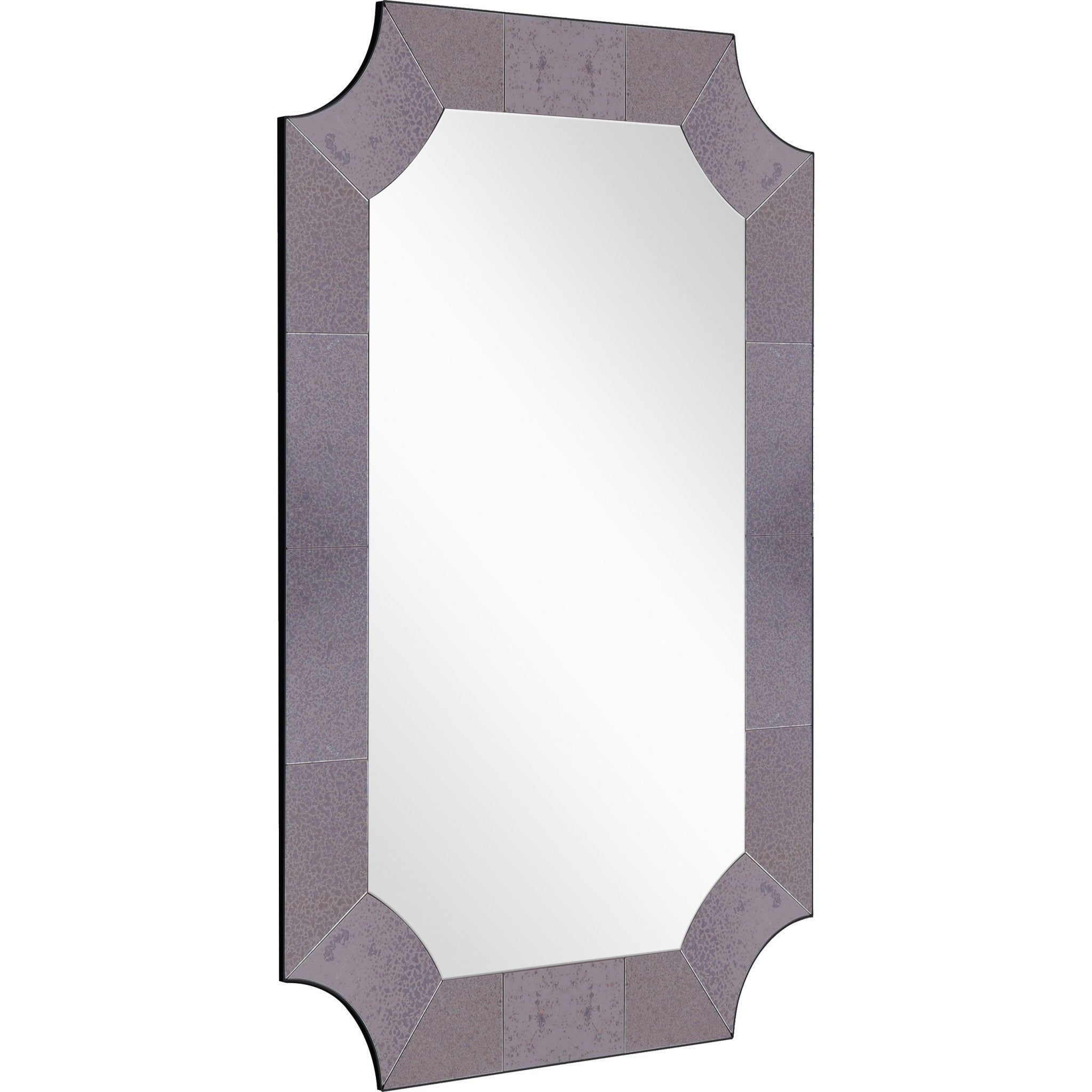 Gray Novelty Accent Glass Wall Mirror | 24