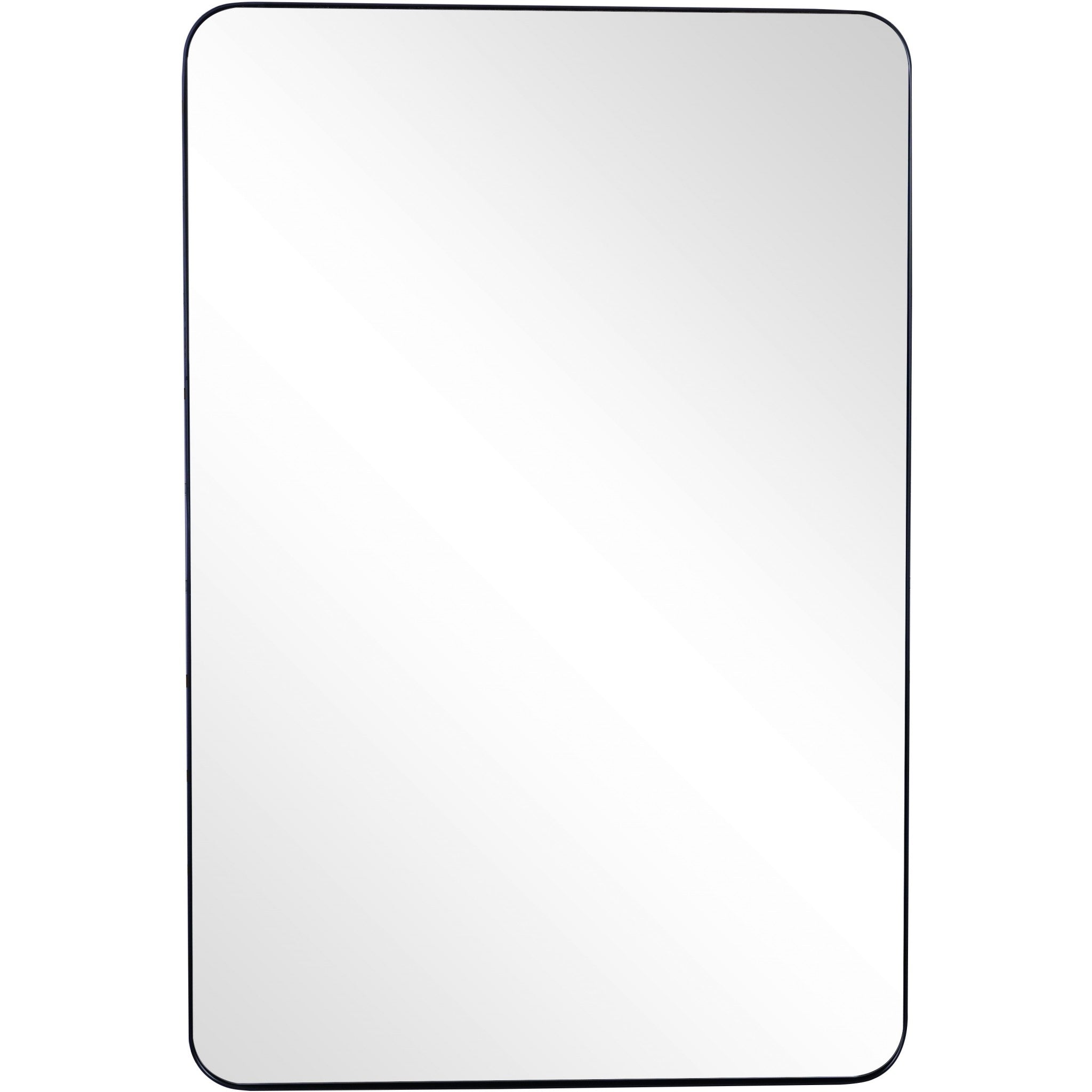 Black Rectangle Accent Metal Wall Mirror | 28