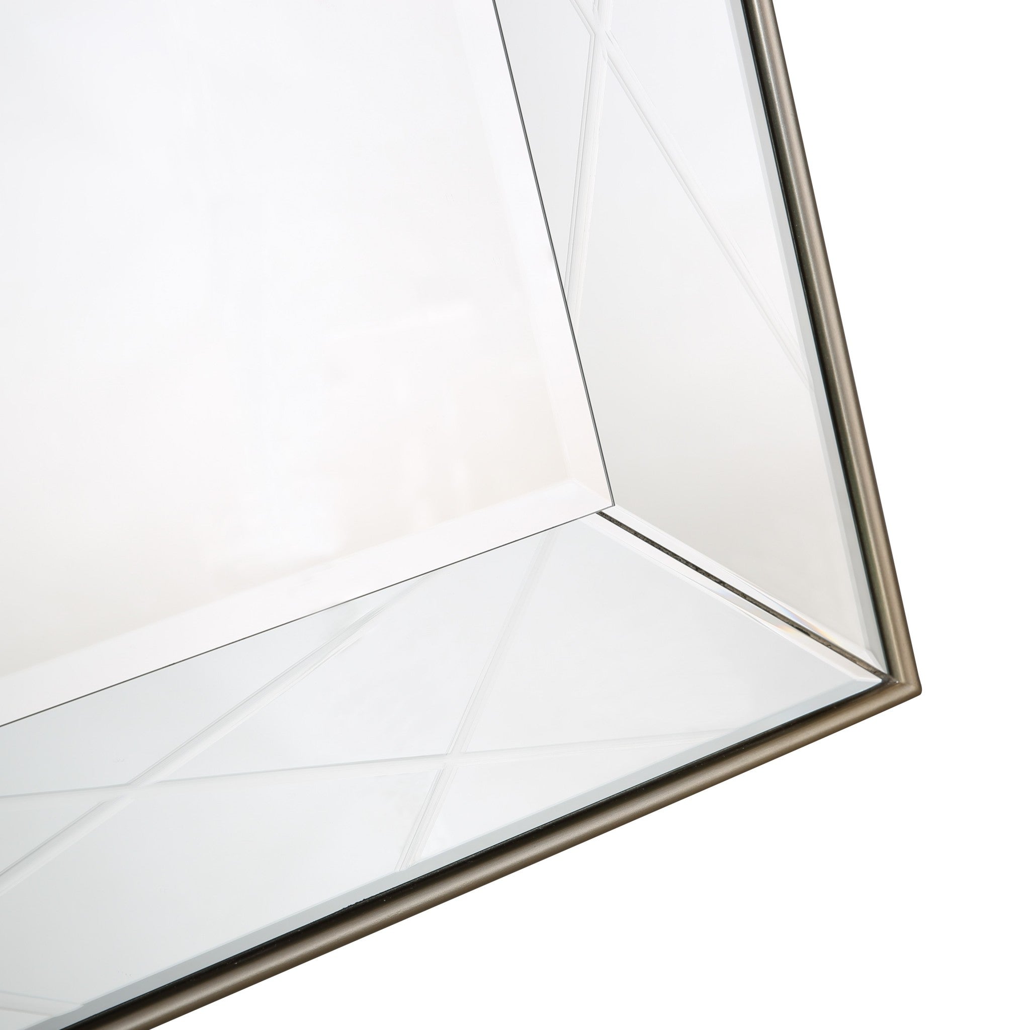 Champagne Rectangle Accent Metal Wall Mirror | 28