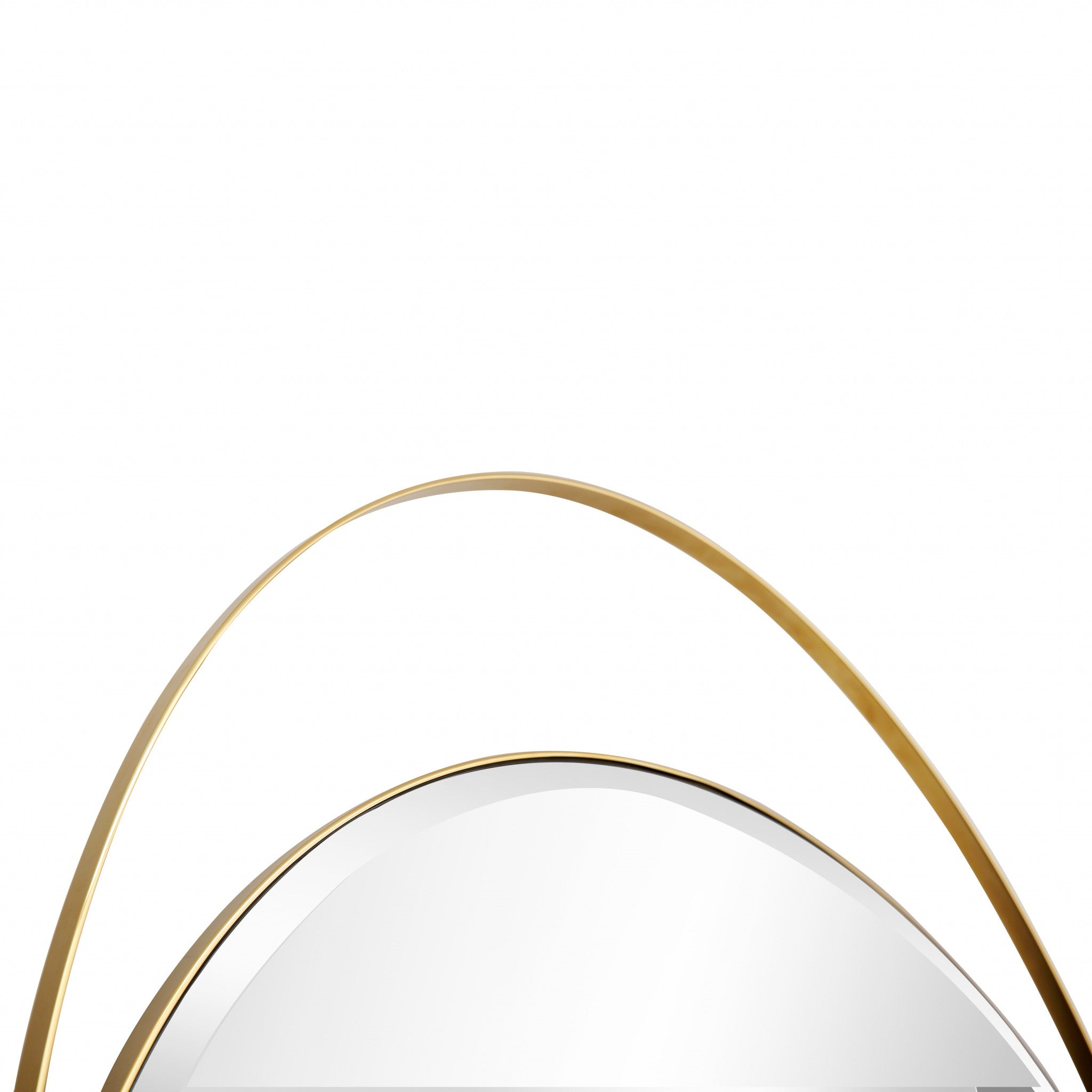 Gold Oval Accent Metal Wall Mirror | 27.5