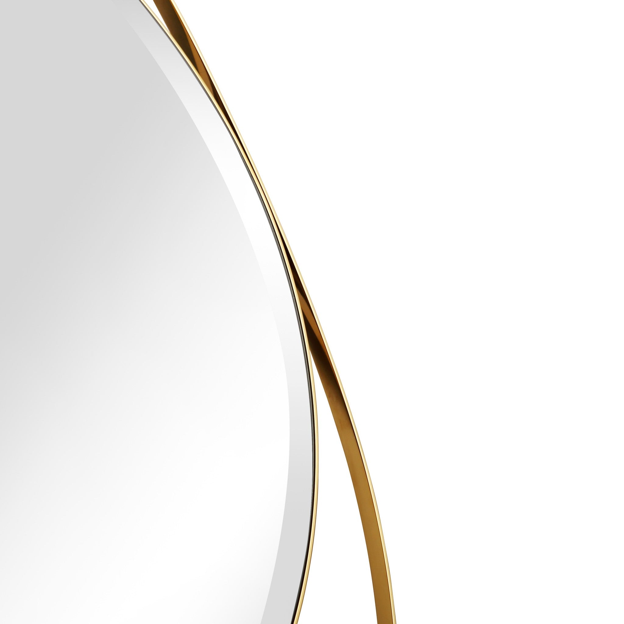 Gold Oval Accent Metal Wall Mirror | 27.5