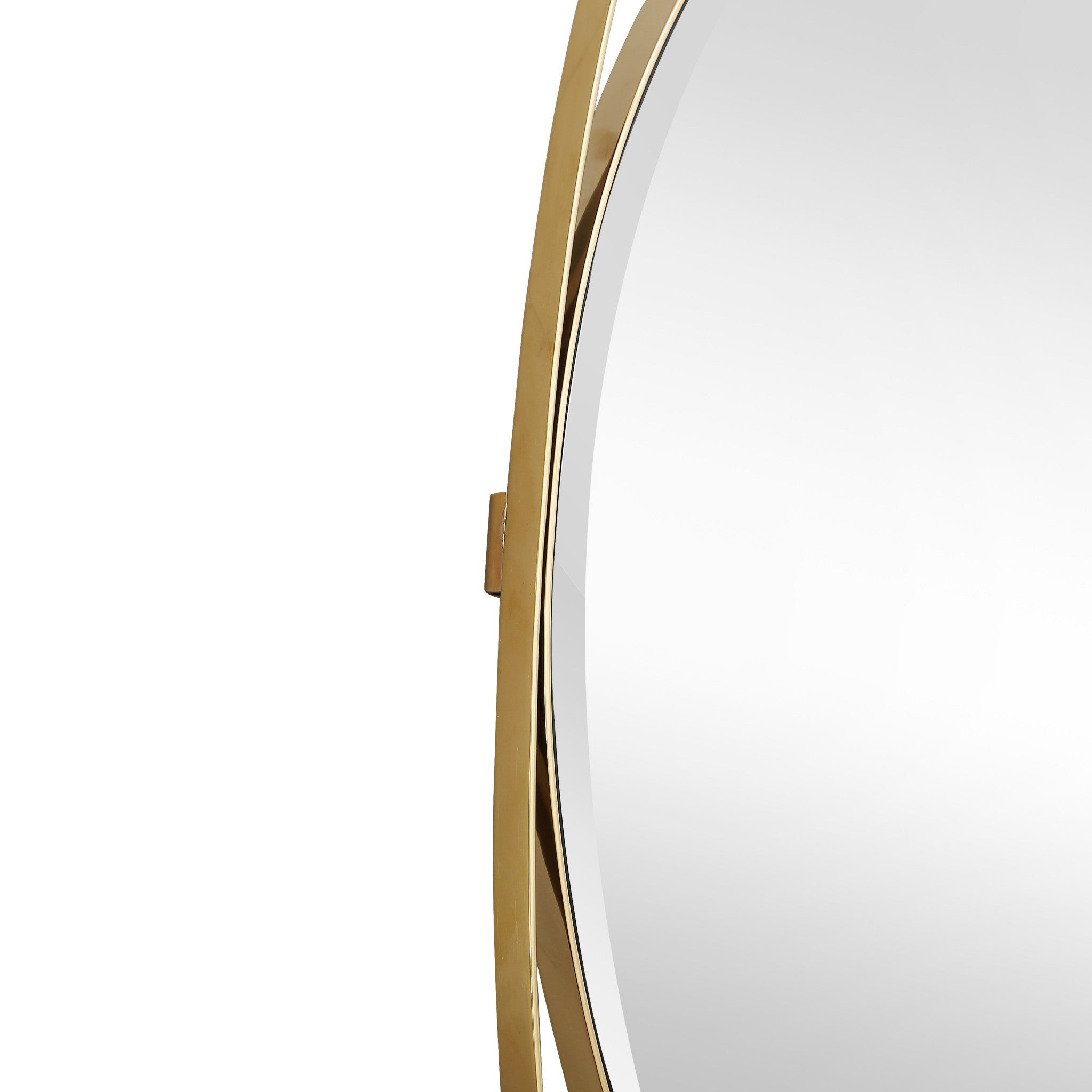 Gold Oval Accent Metal Wall Mirror | 27.5