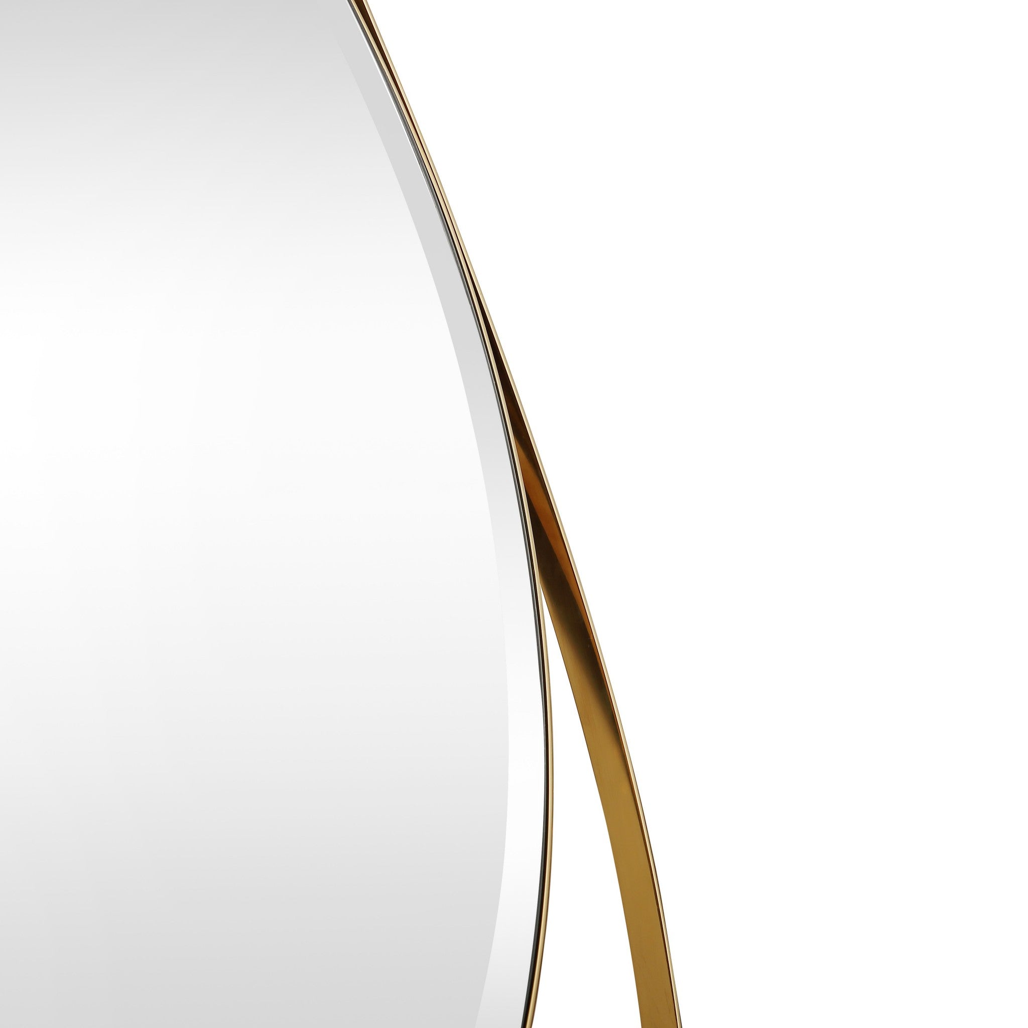 Gold Oval Accent Metal Wall Mirror | 27.5