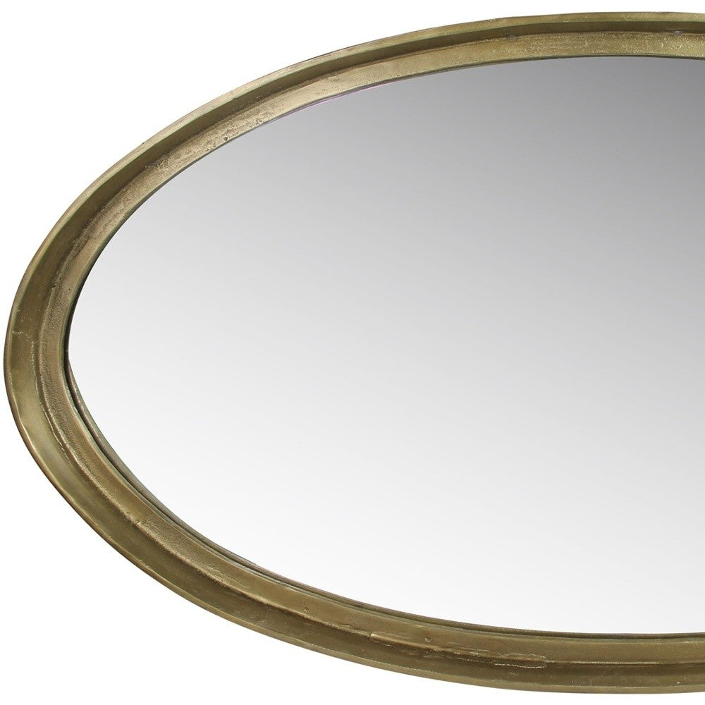 Gold Framed Oval Wall Mirror | 38.5