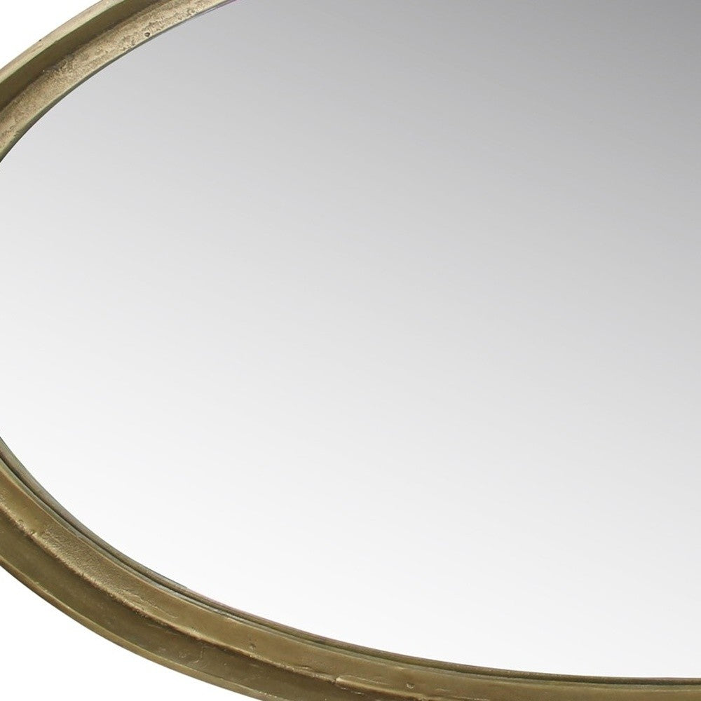 Gold Framed Oval Wall Mirror | 38.5