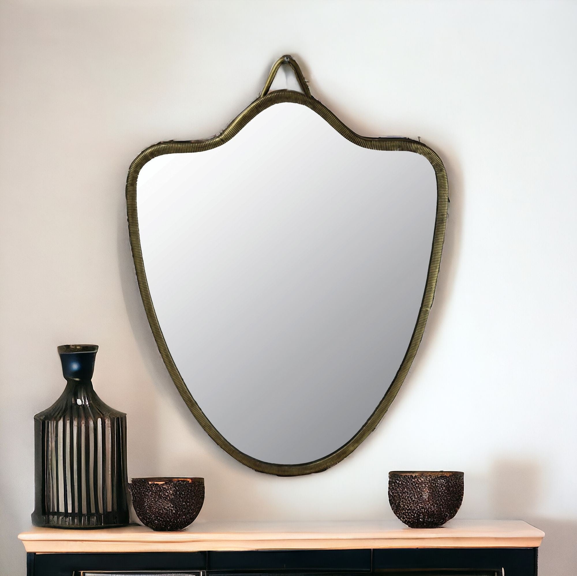 Gold Novelty Accent Framed Wall Mirror | 7