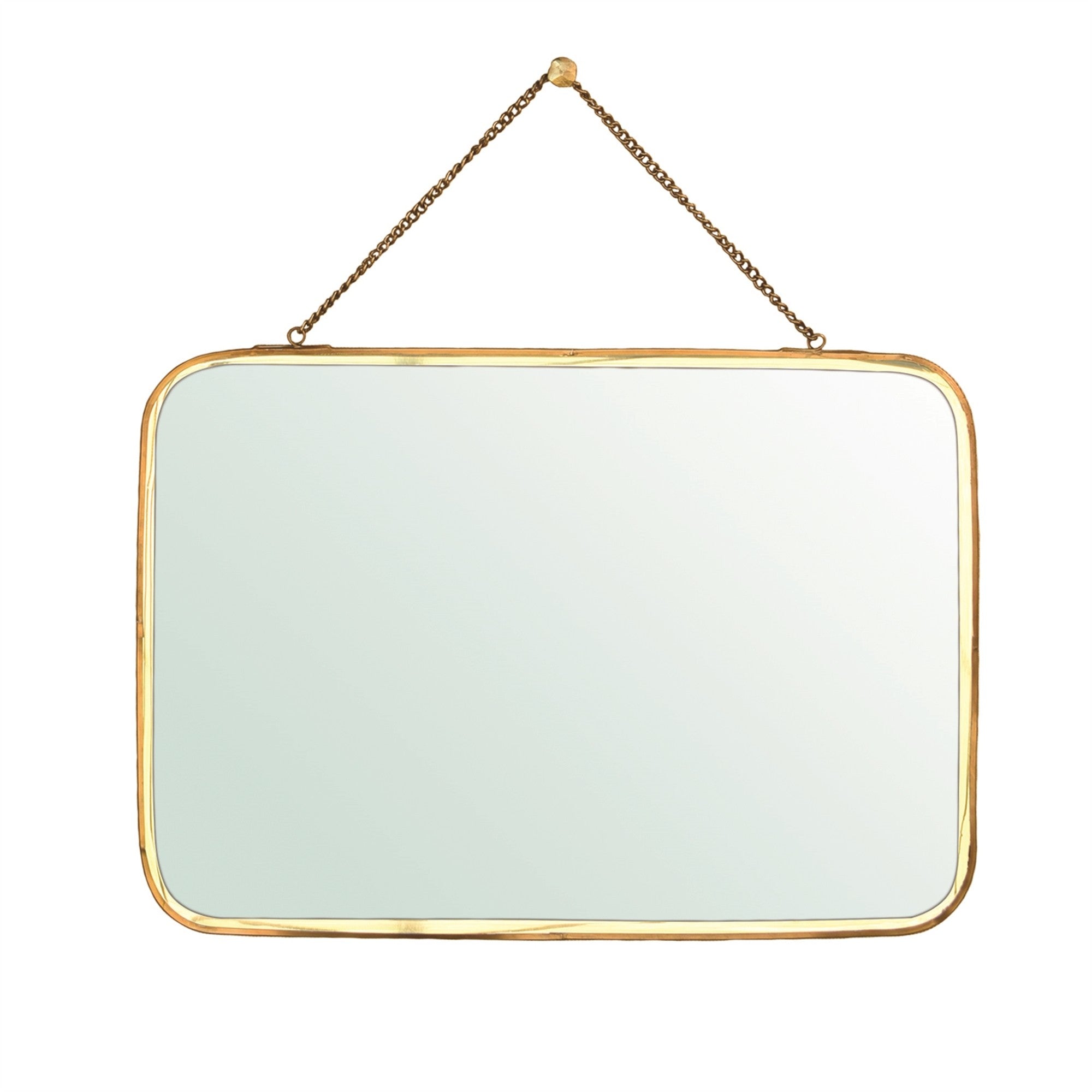 Gold Metal Horizontal Wall Mirror | 20