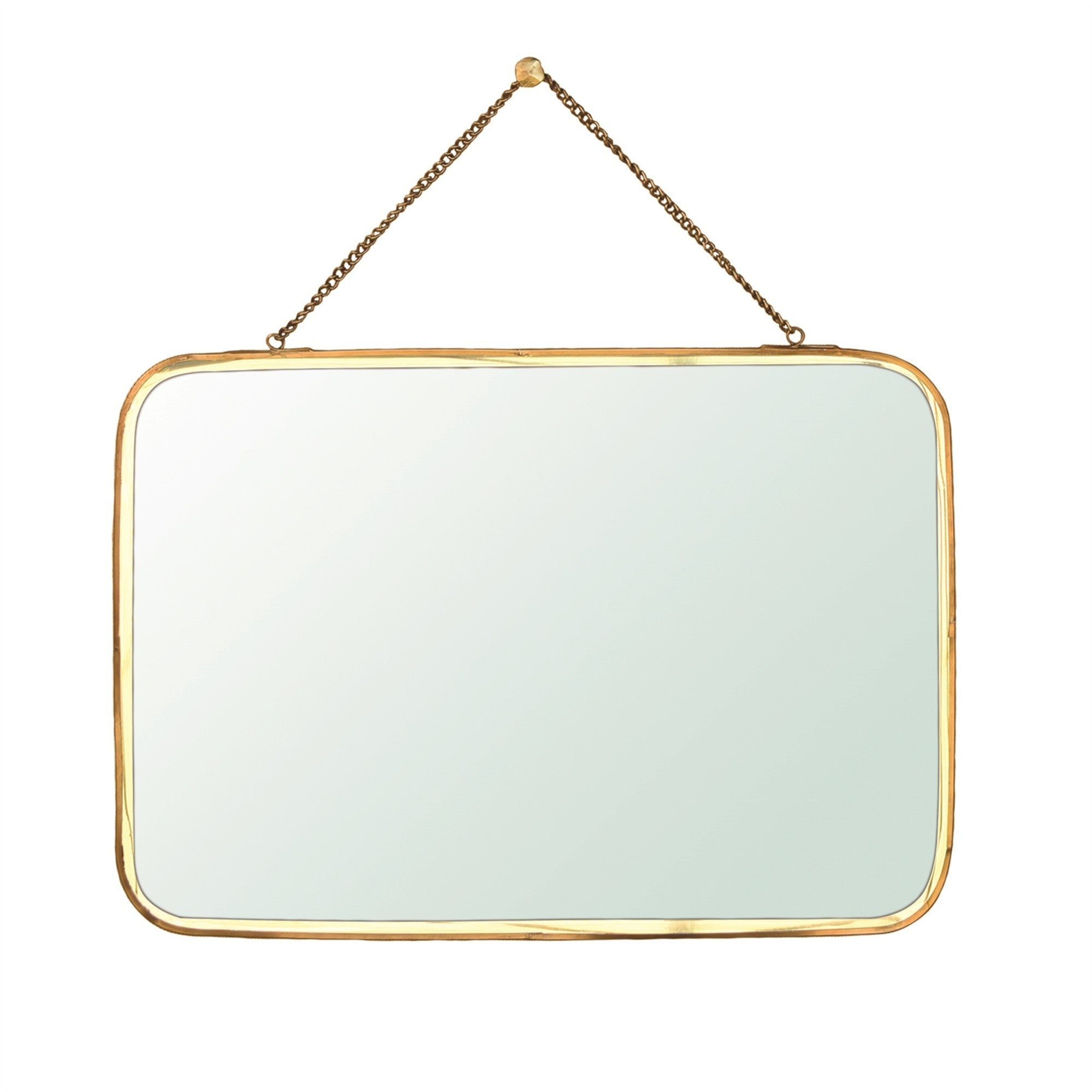 Gold Metal Horizontal Wall Mirror | 20