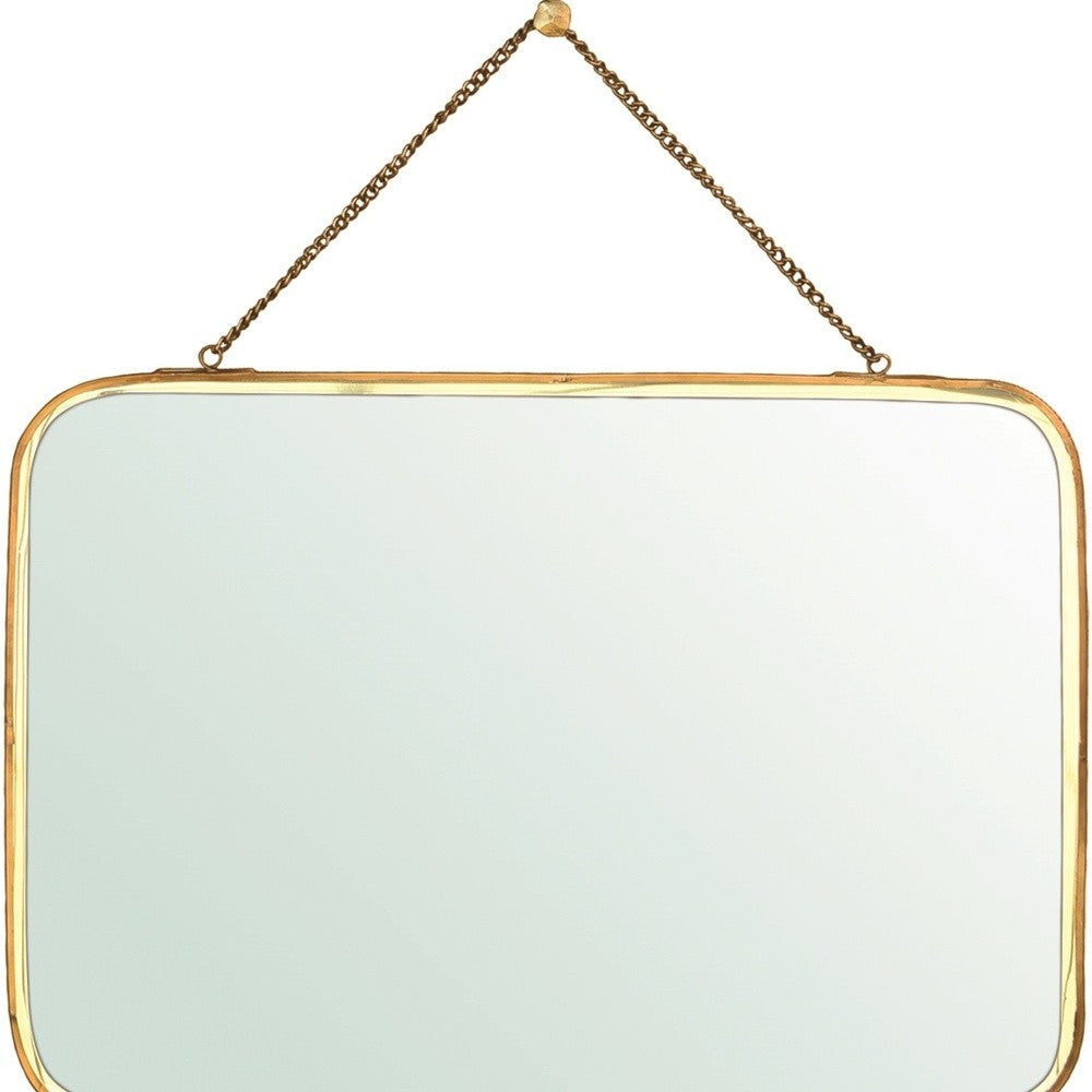 Gold Metal Horizontal Wall Mirror | 20