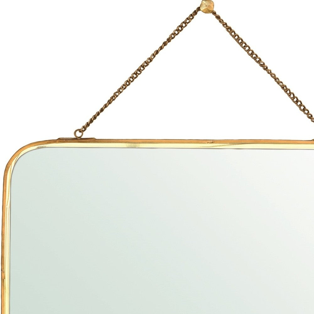 Gold Metal Horizontal Wall Mirror | 20