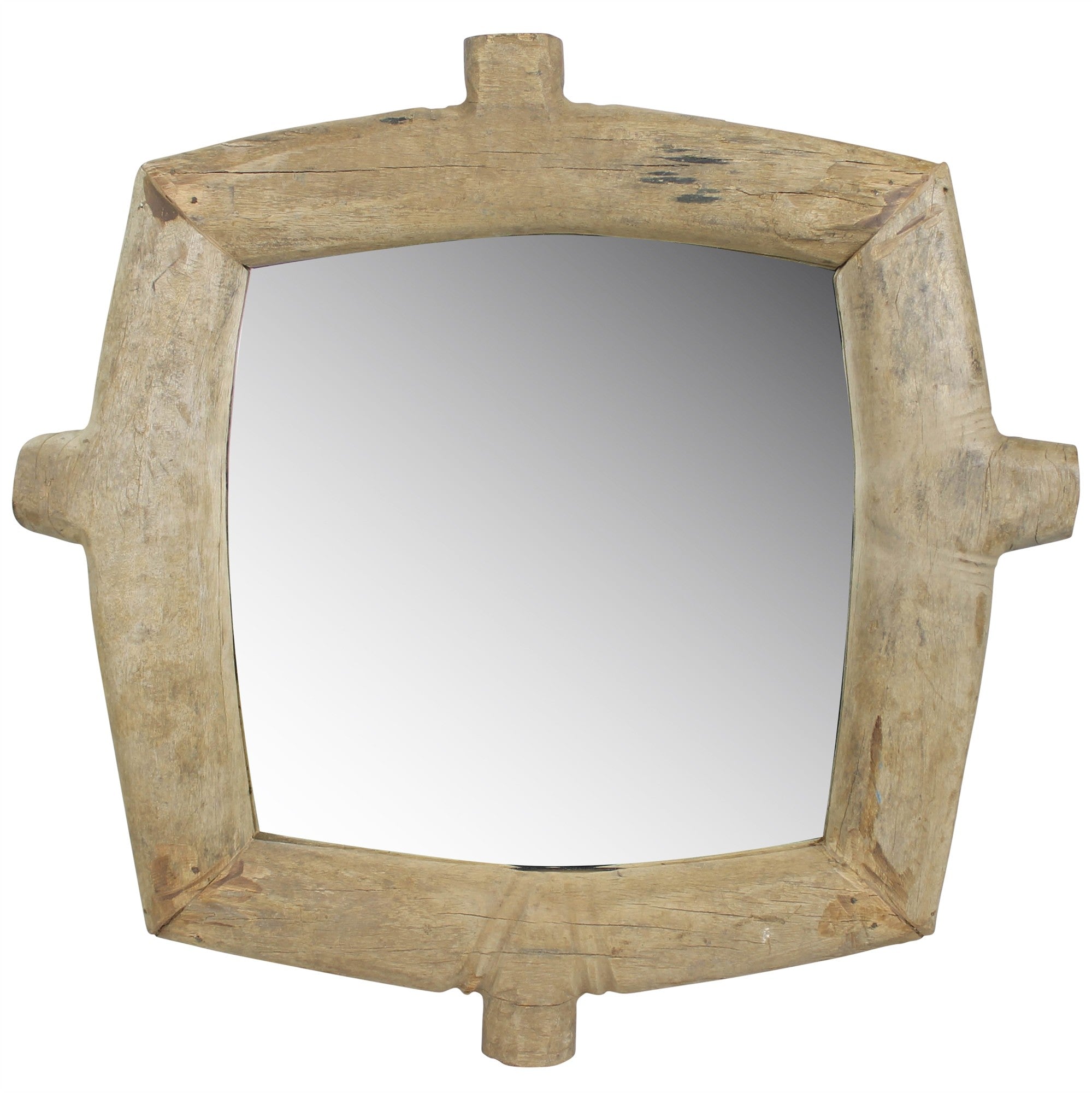 Natural Wooden Square Wall Mirror | 16