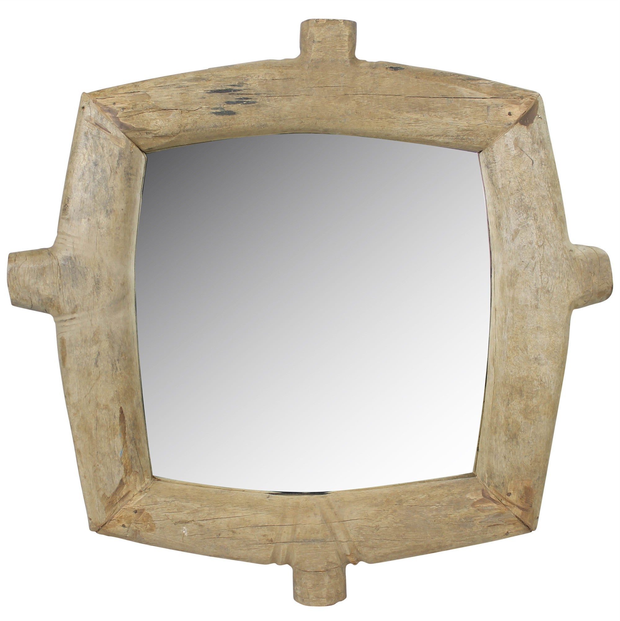 Natural Wooden Square Wall Mirror | 16