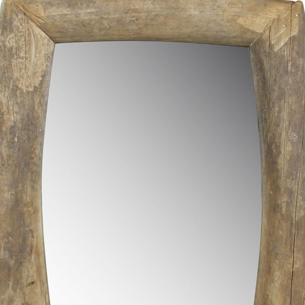 Natural Wooden Wall Mirror | 21