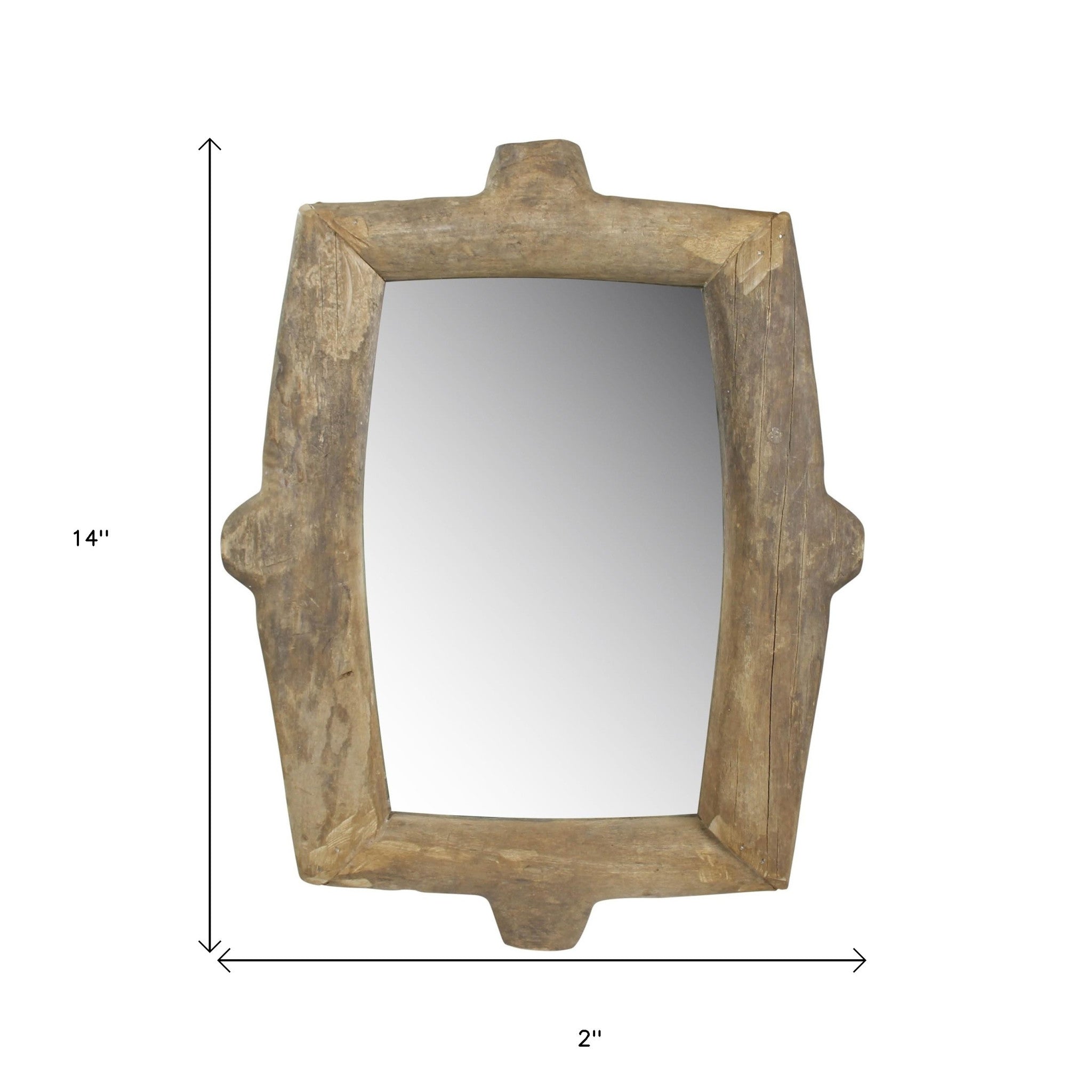 Natural Wooden Wall Mirror | 21