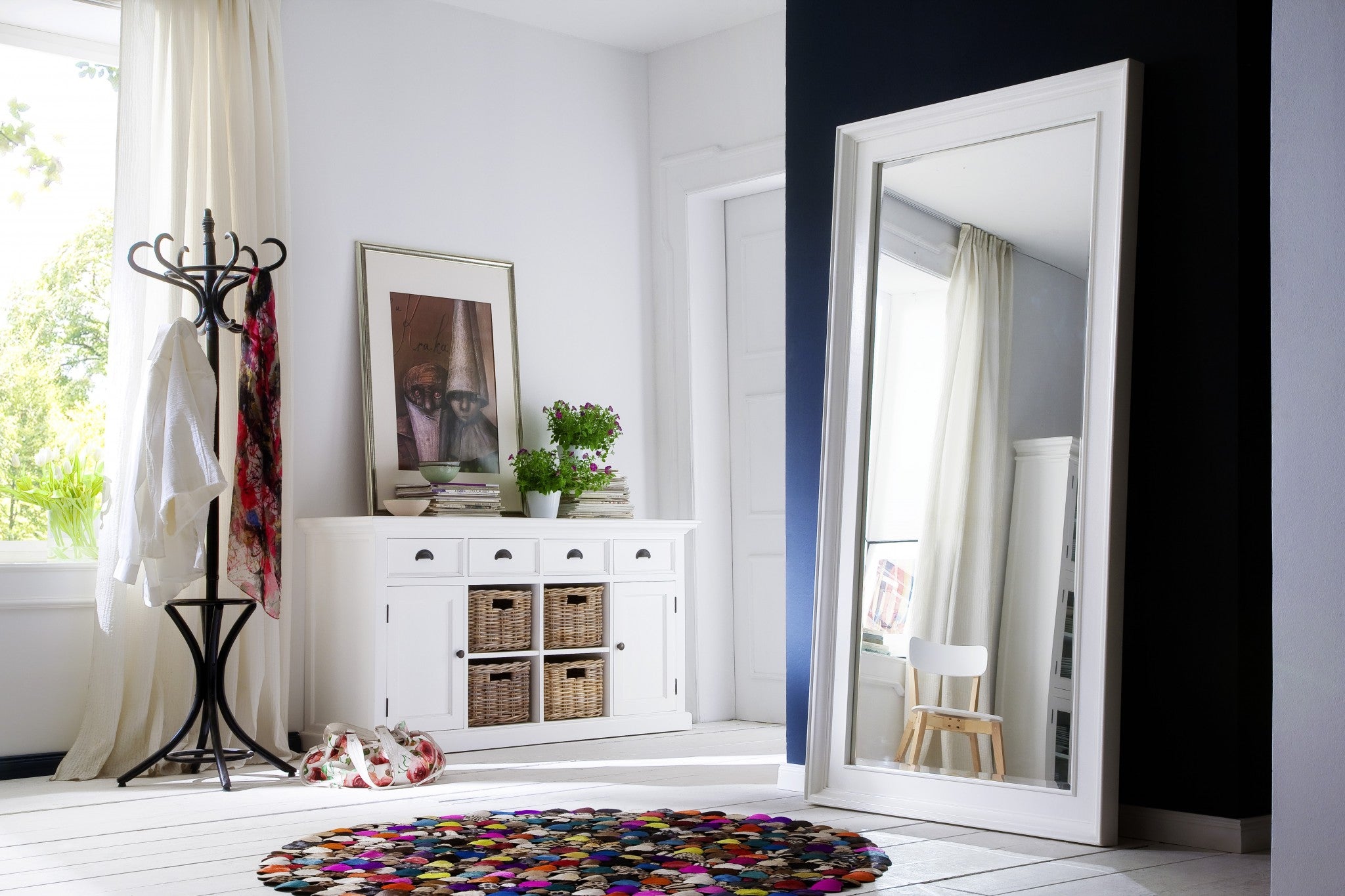 Classic White Grand Wall Mirror | 79