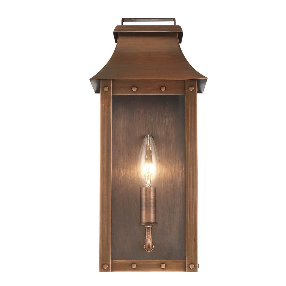 Manchester 1-Bulb Copper Patina Pocket Wall Light | 6