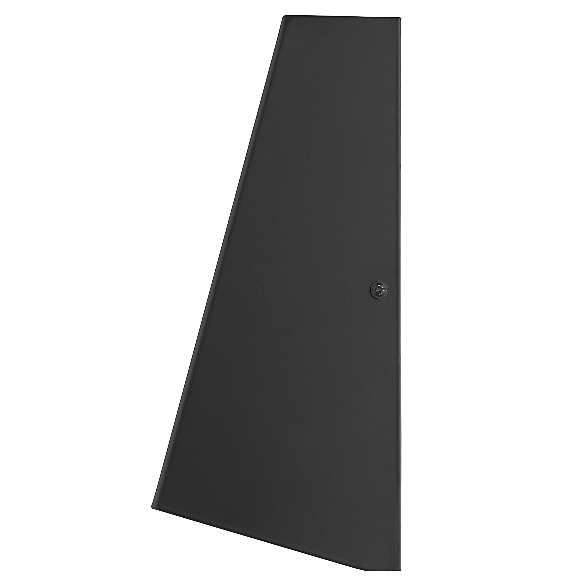 Side view of the Matte Black Geometric Wall Sconce – modern minimalist indoor/outdoor wall light with steel construction and downward illumination