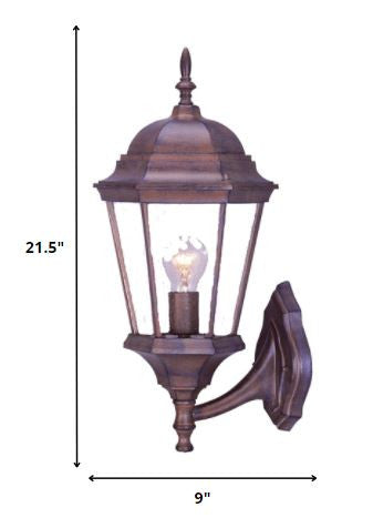 Dark Brown Swing Arm Lantern Wall Light | 9