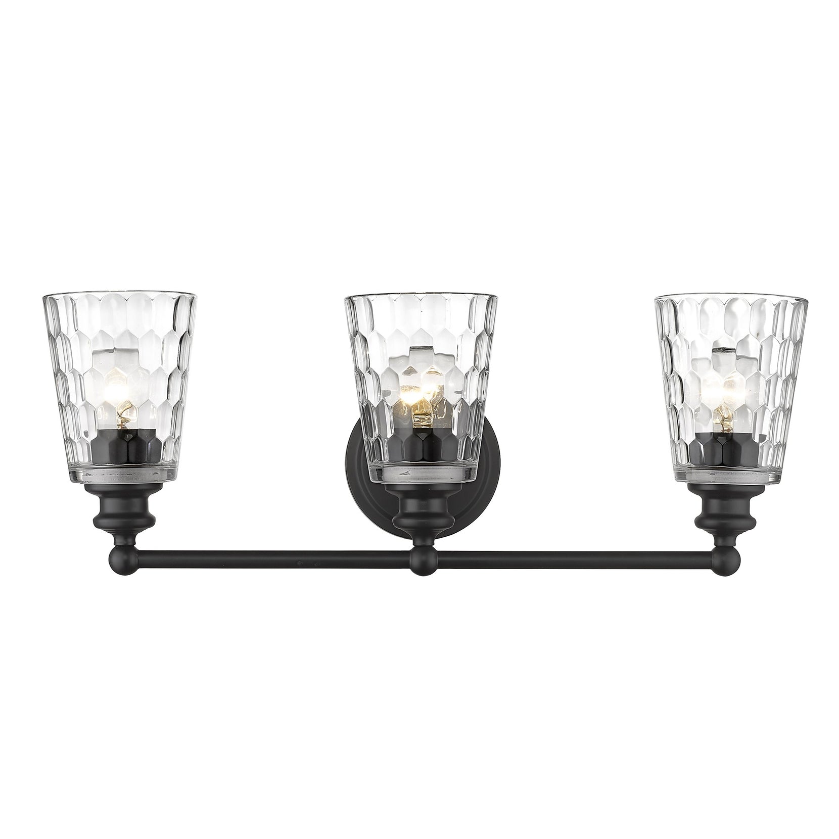 Mae 3-Light Matte Black Vanity Light | 8.5