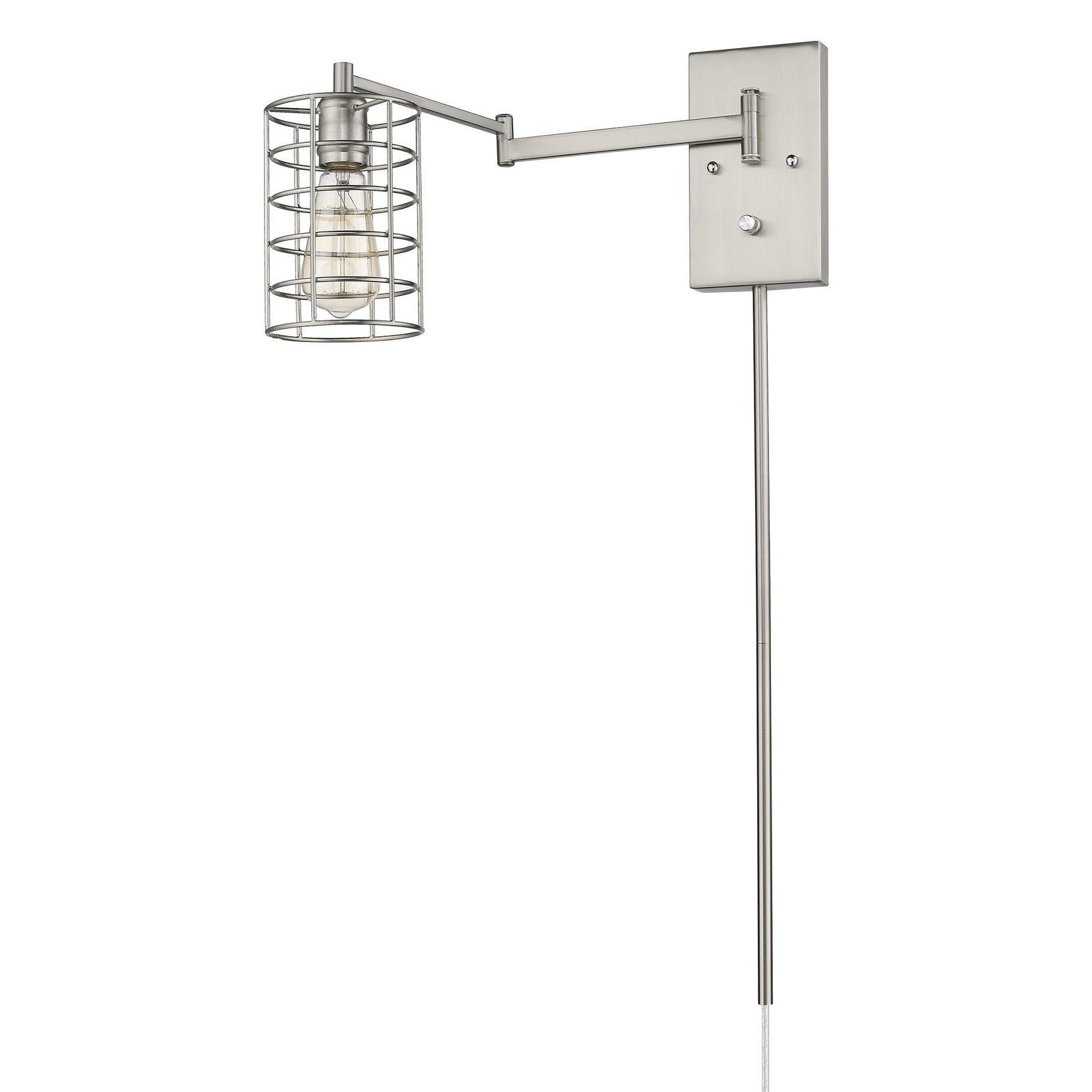 Industrial Silver Metal Wall Sconce | 5