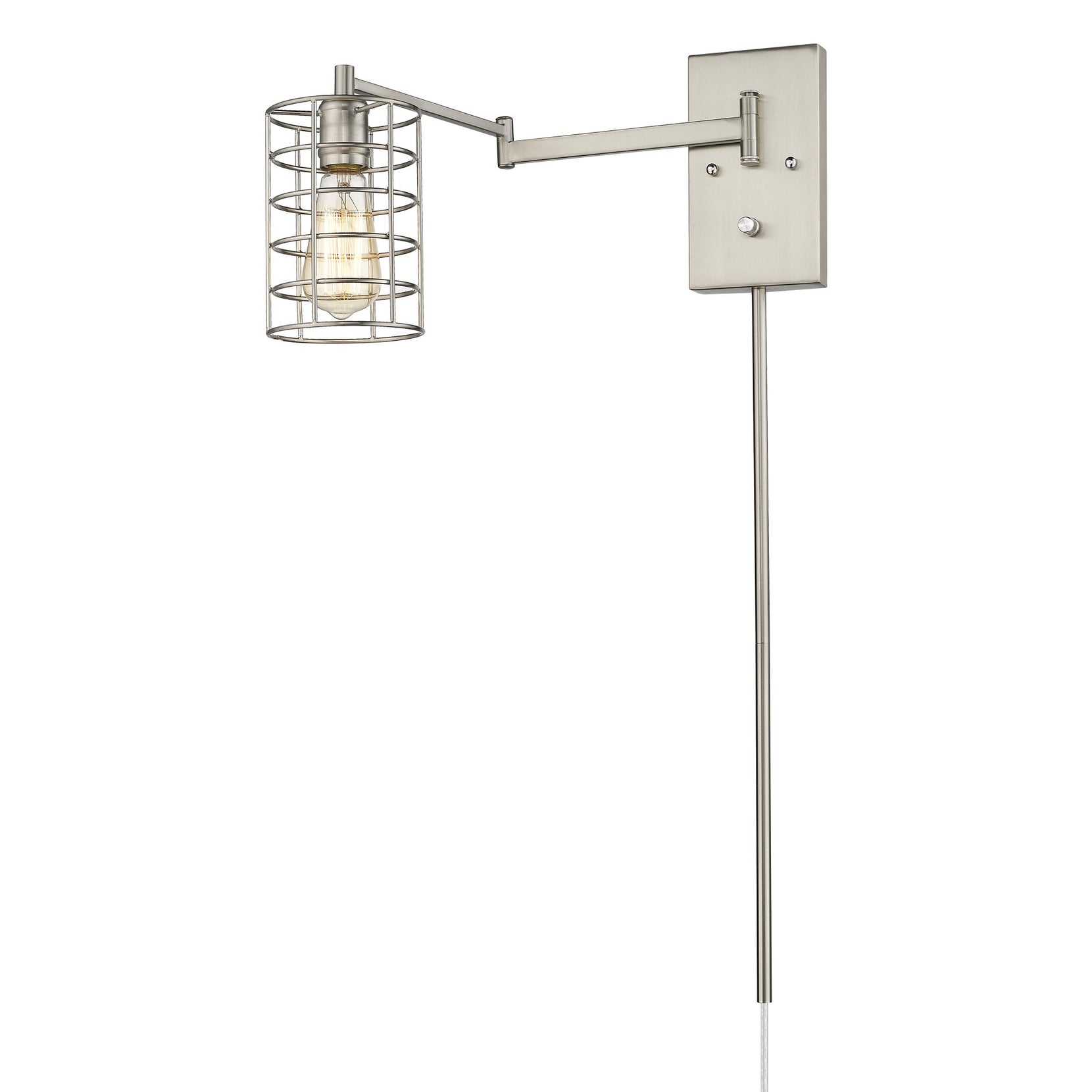 Industrial Silver Metal Wall Sconce | 5