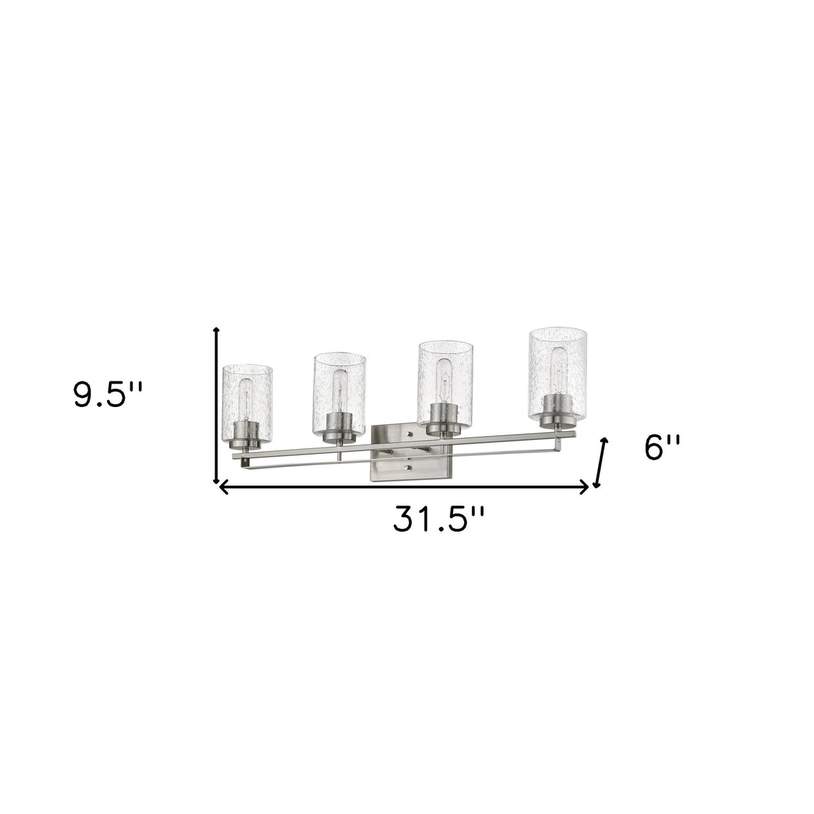 Orella 4-Light Satin Nickel Vanity | 9.5