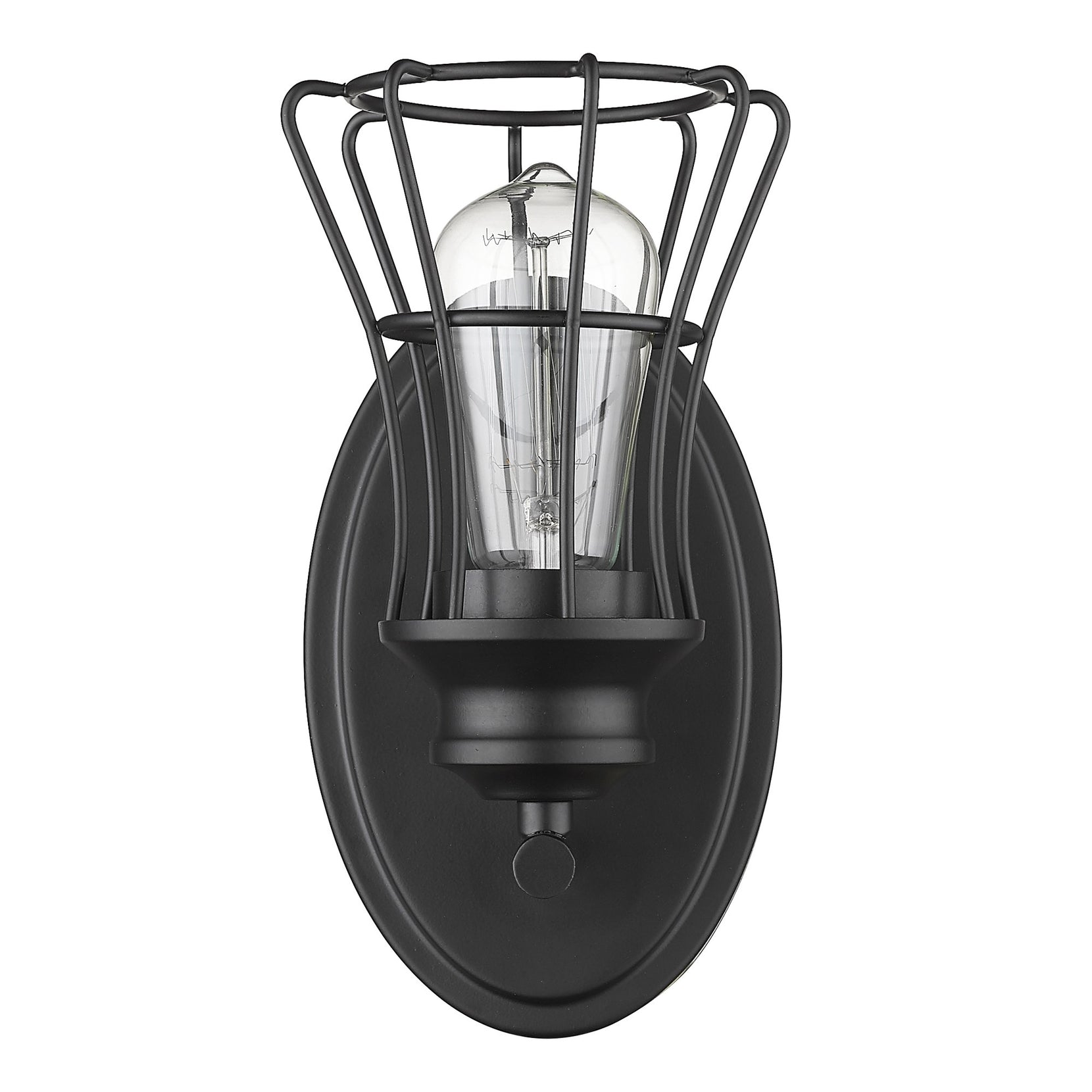 Matte Black Cage Wall Sconce | 5