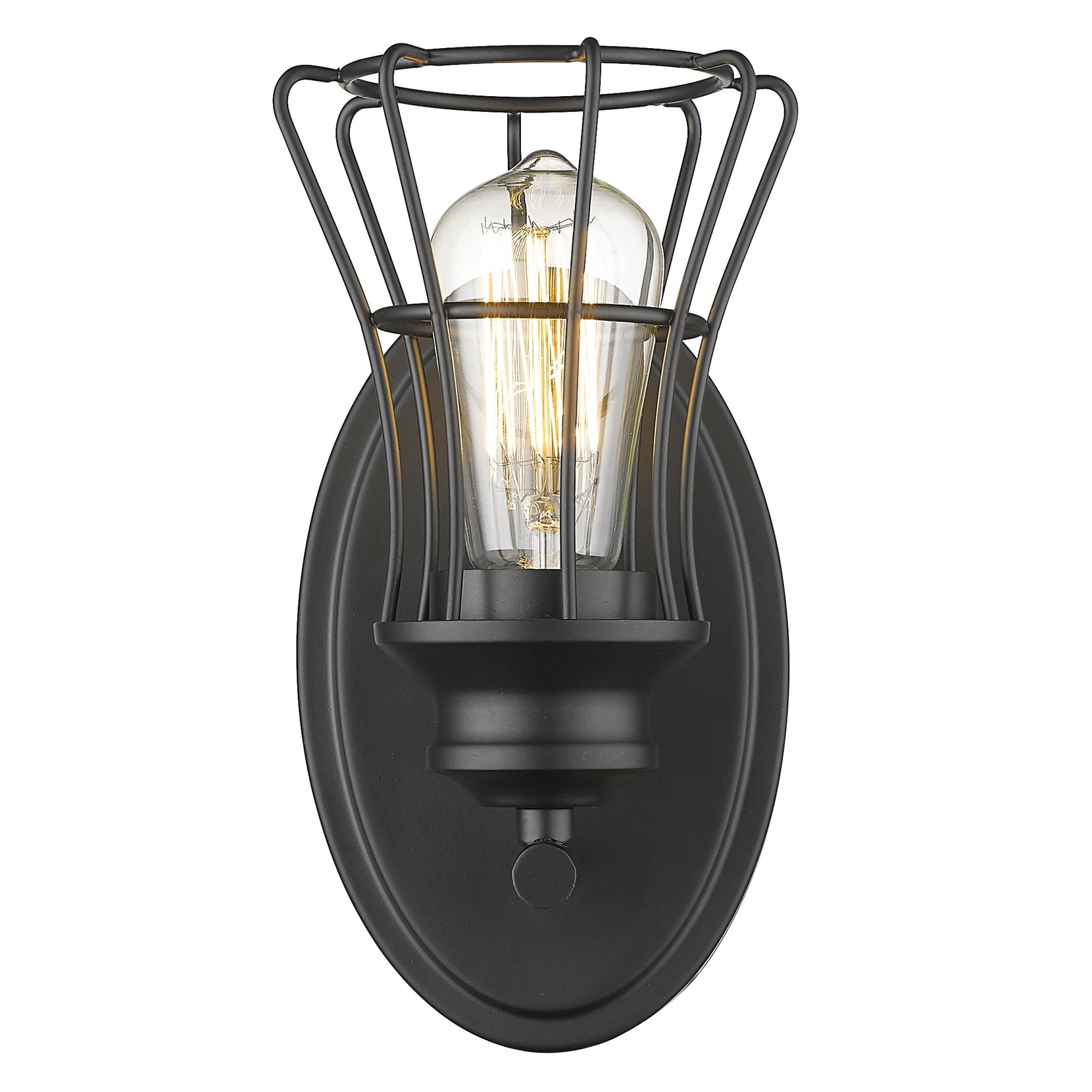 Matte Black Cage Wall Sconce | 5