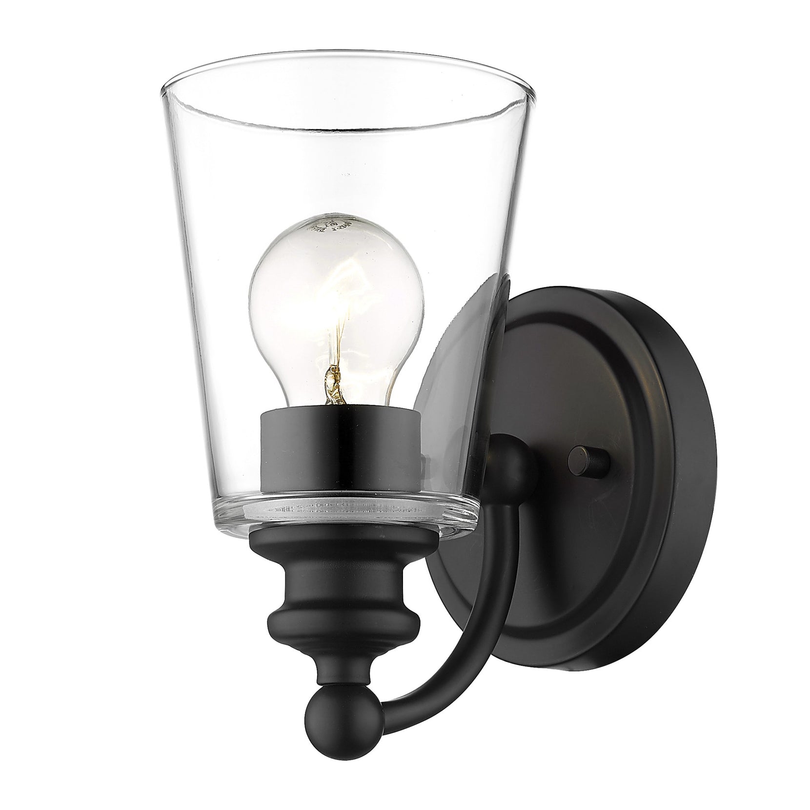 Matte Black Glass Shade Wall Sconce | 5