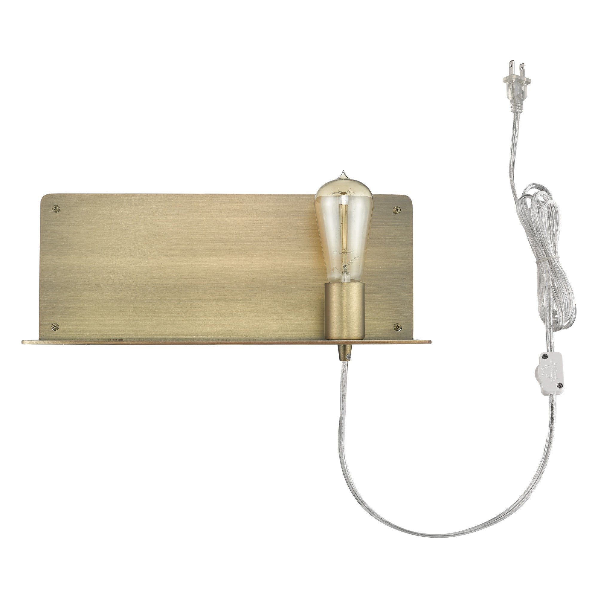 Dull Gold Shelf Wall Light | 6