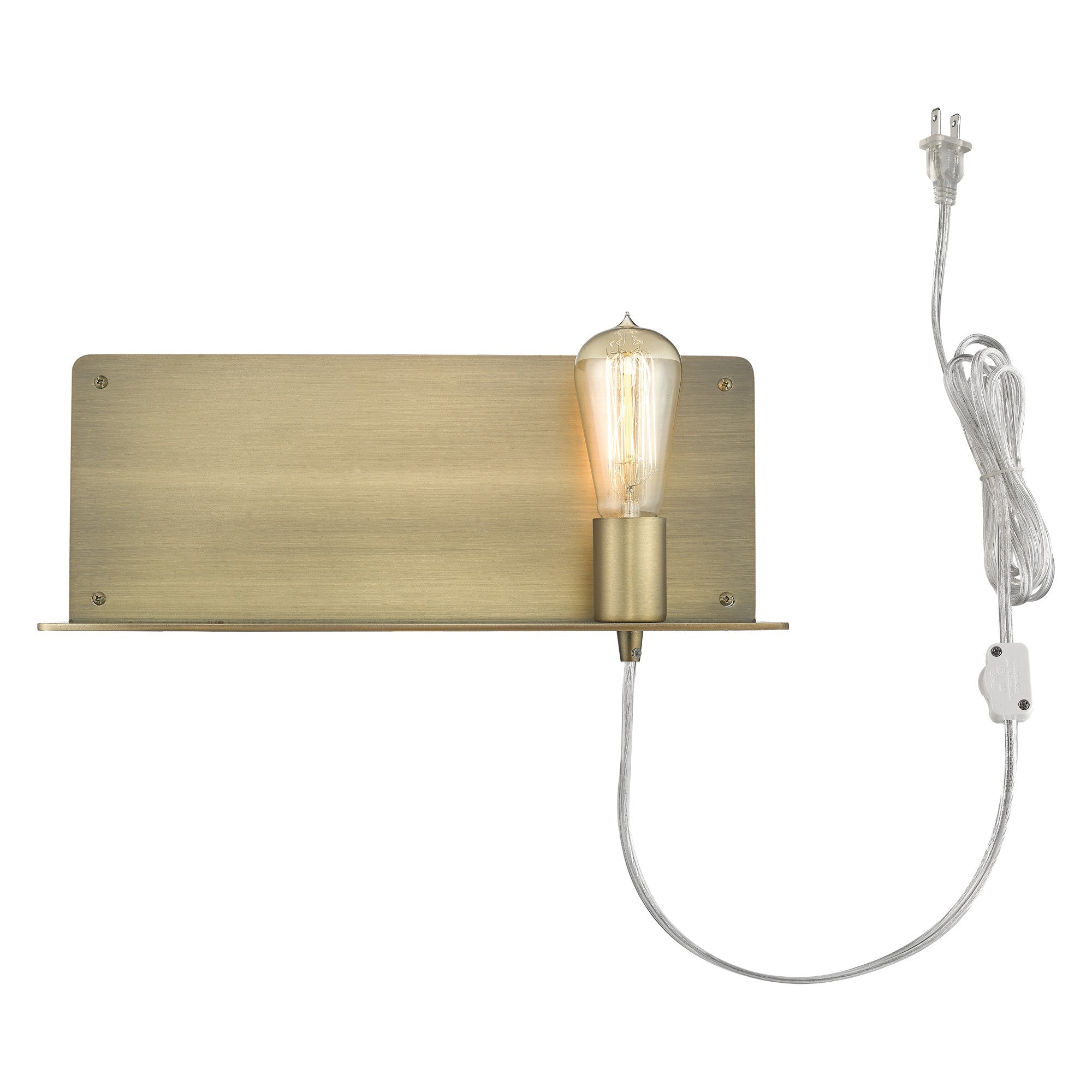 Dull Gold Shelf Wall Light | 6