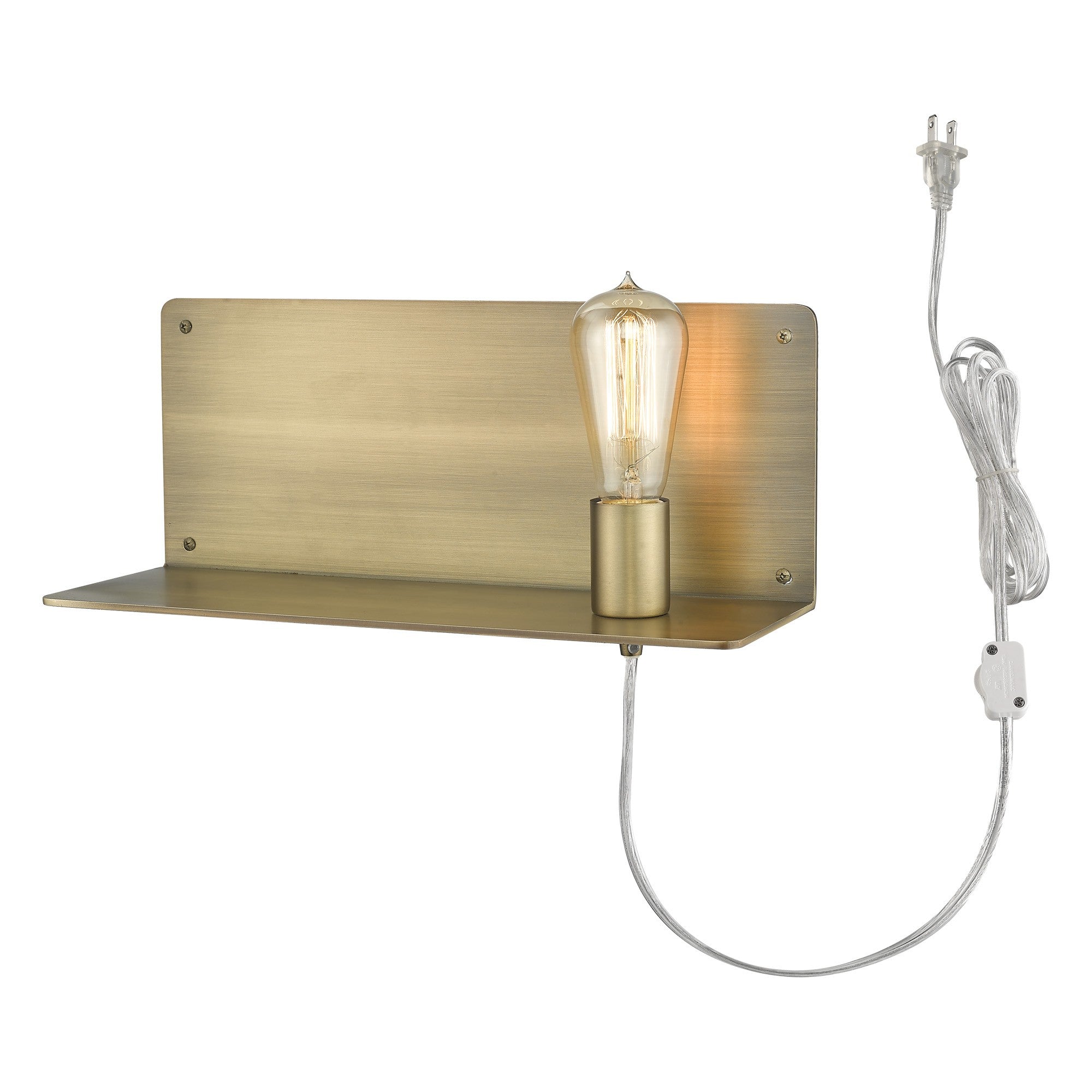 Dull Gold Shelf Wall Light | 6