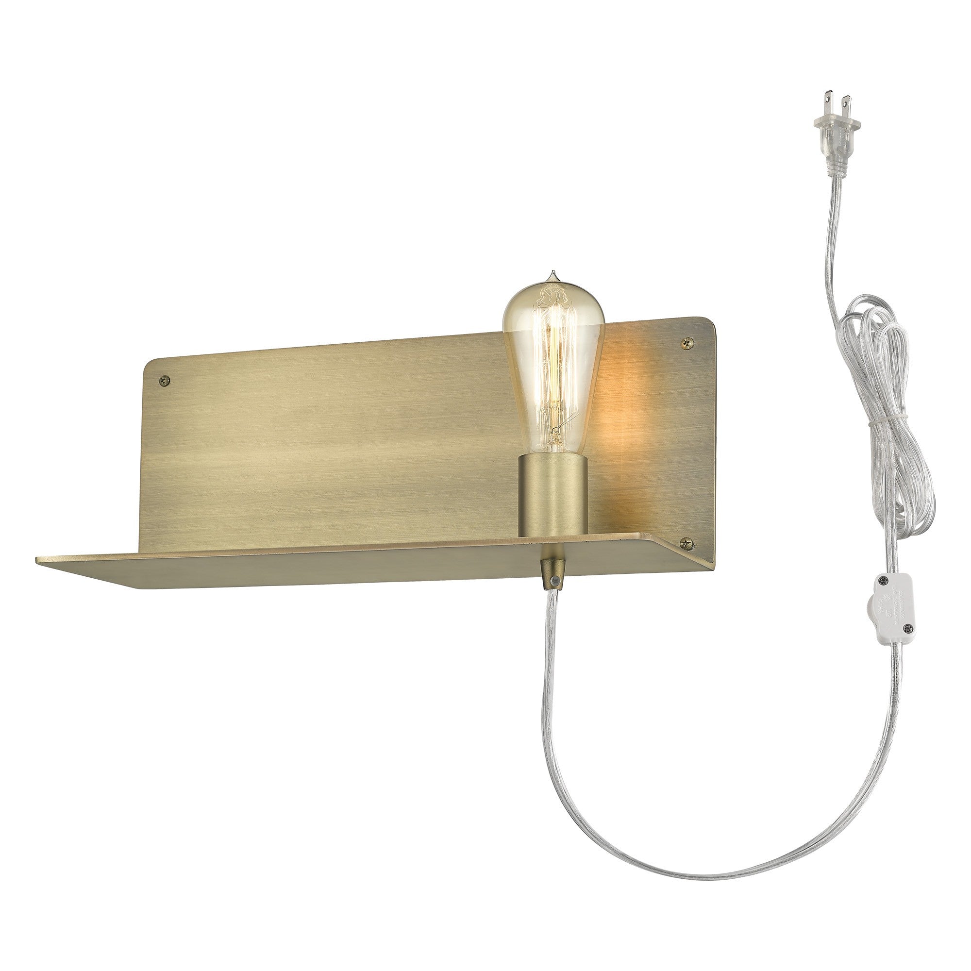 Dull Gold Shelf Wall Light | 6