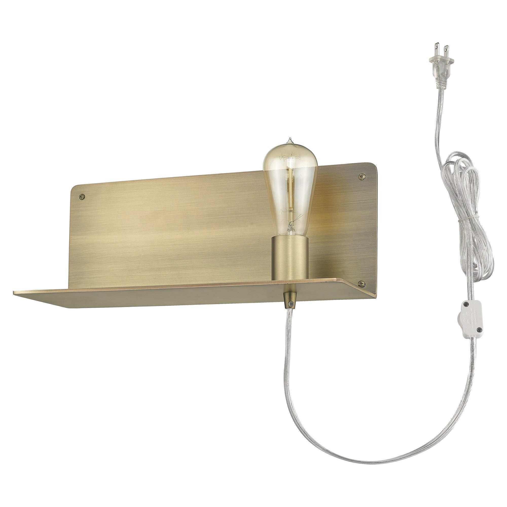 Dull Gold Shelf Wall Light | 6