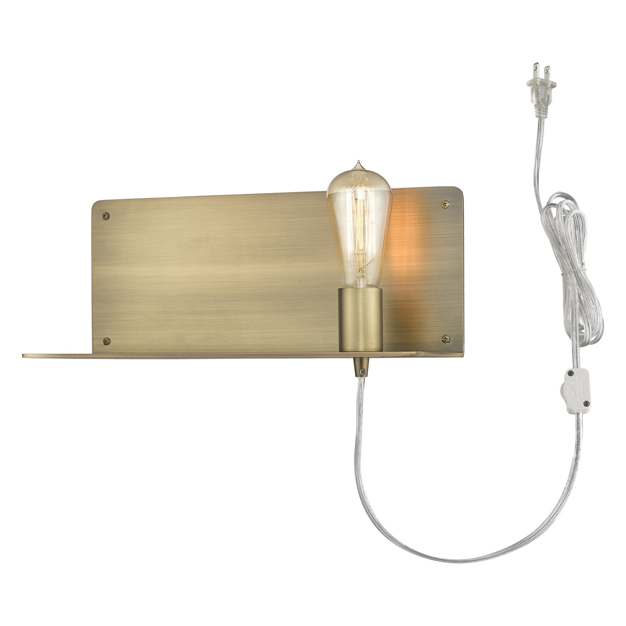 Dull Gold Shelf Wall Light | 6