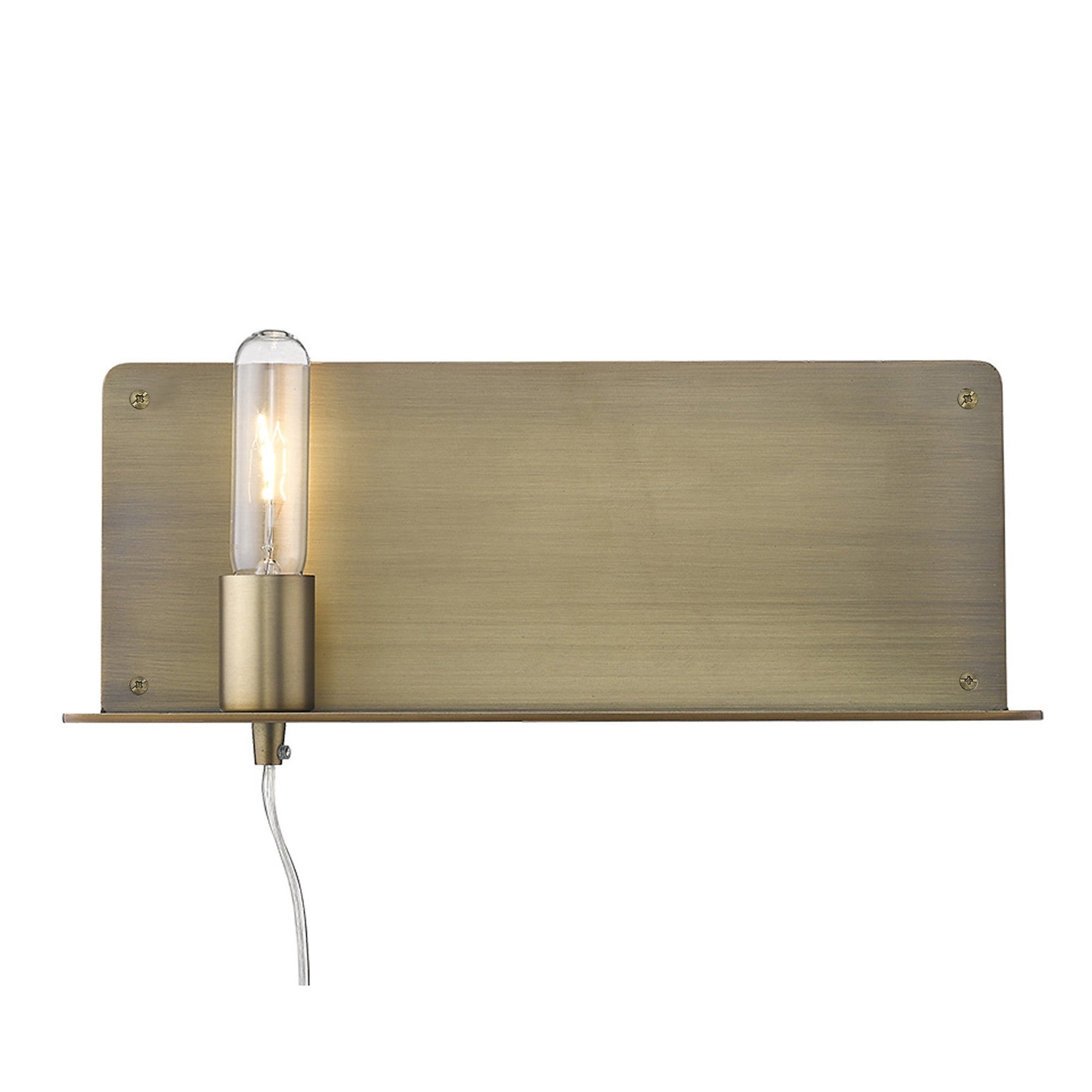 XL Dull Gold Shelf Wall w/Light | 6