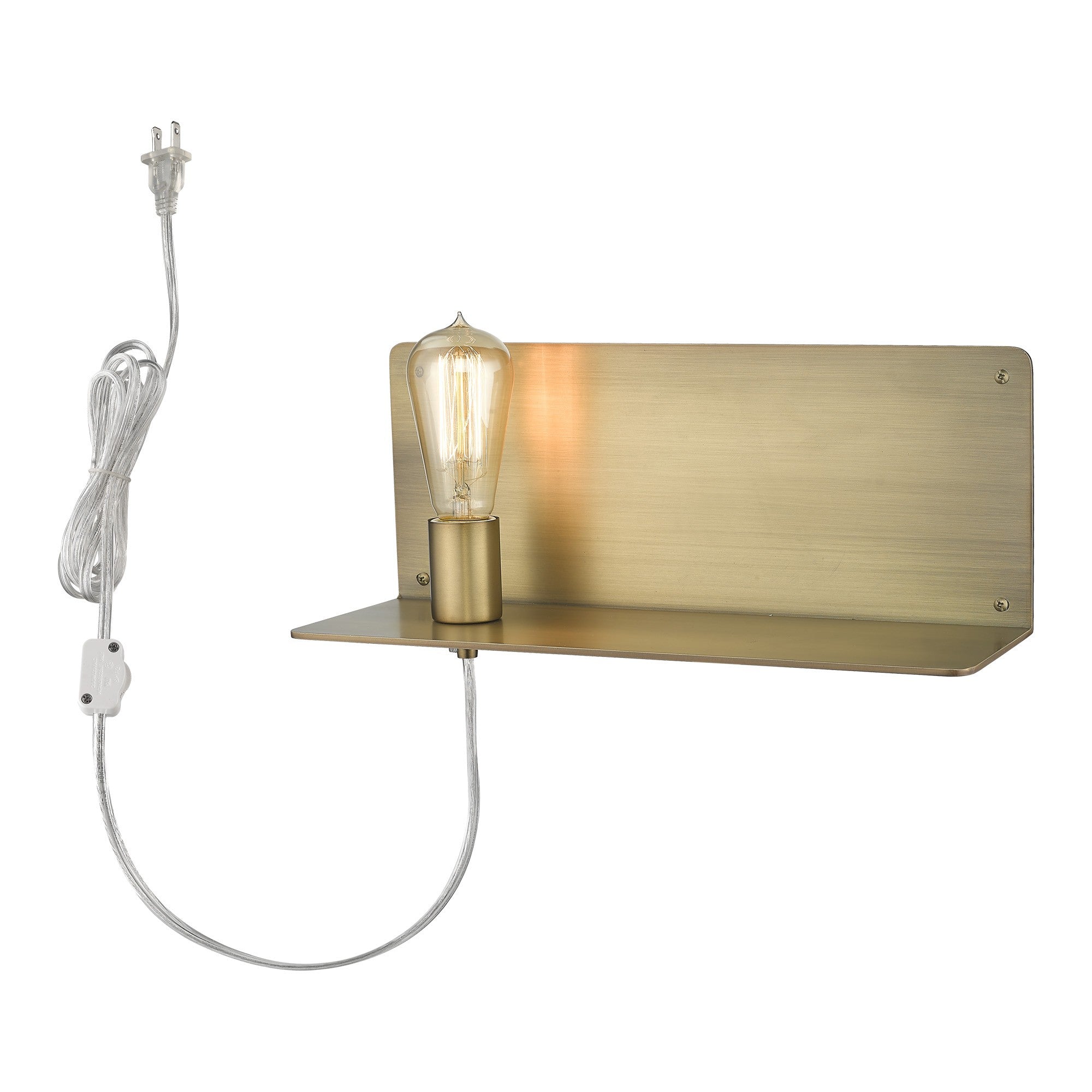 XL Dull Gold Shelf Wall w/Light | 6