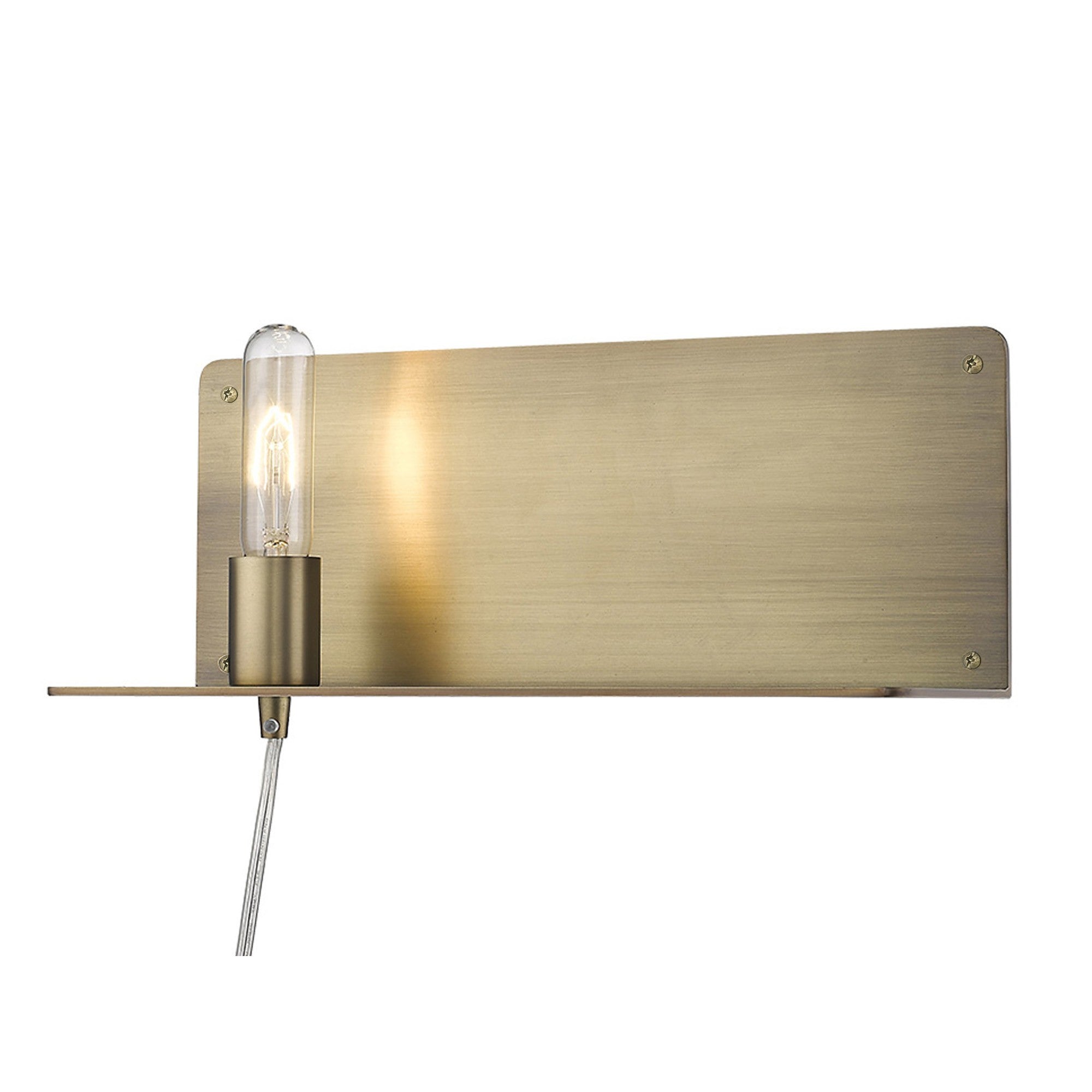 XL Dull Gold Shelf Wall w/Light | 6