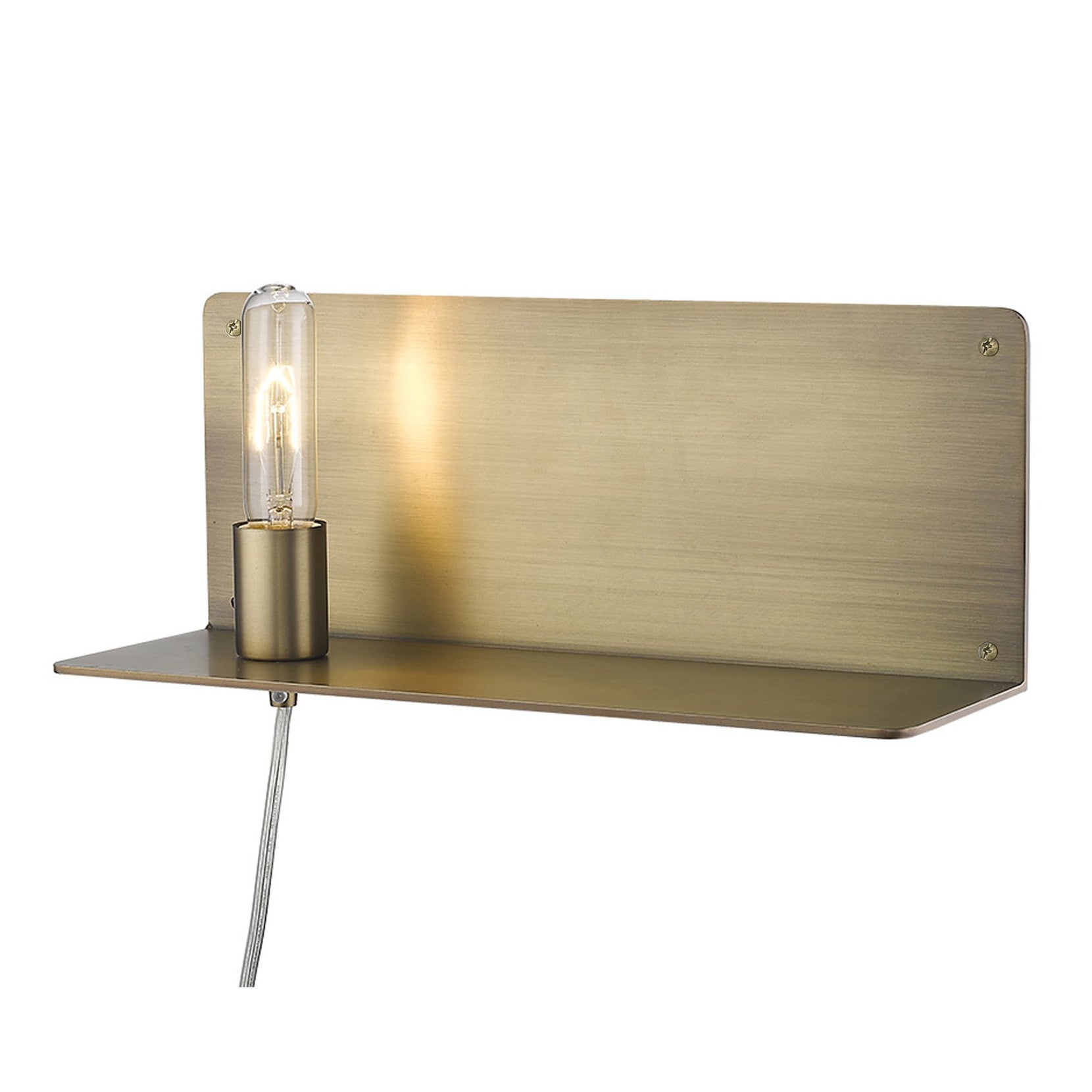 XL Dull Gold Shelf Wall w/Light | 6