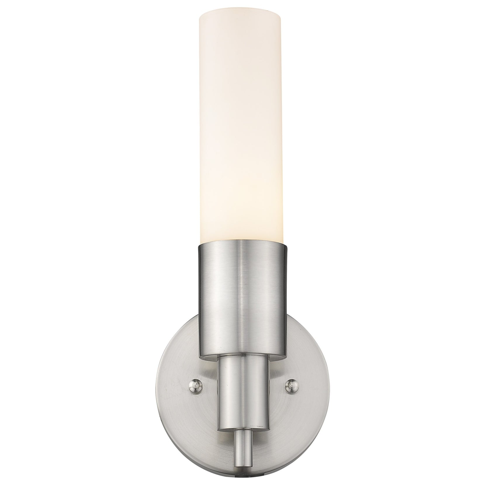 Silver Narrow Wall Light with Frosted Glass Shade | 5